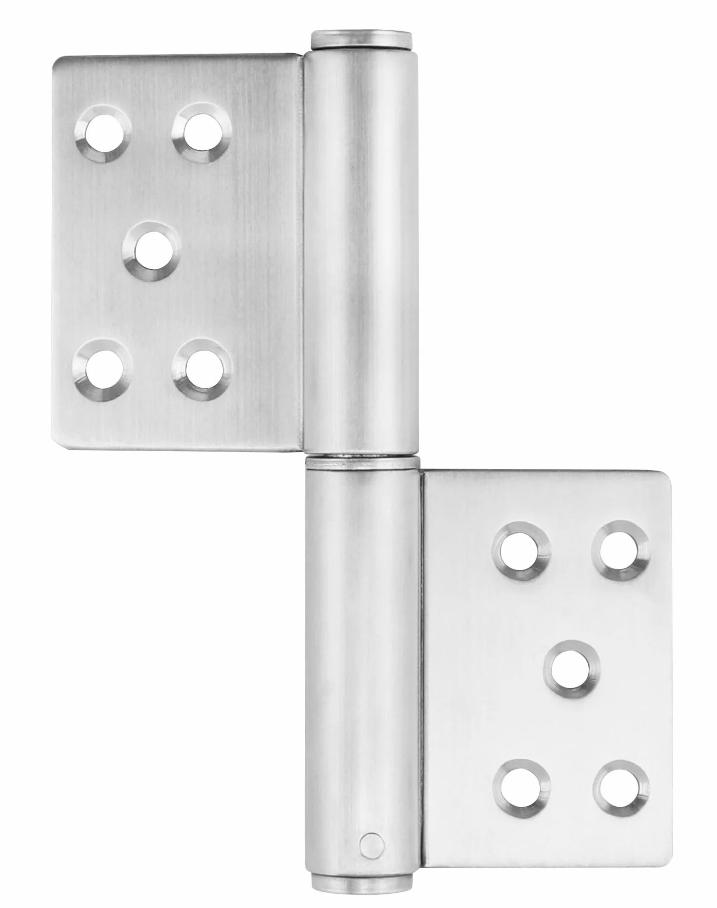 QWORK® 2 szt. zawias do drzwi ze stali nierdzewnej zawiasy do dużych obciążeń zawias przykręcany do drzwi drewnianych, kąt otwarcia 360 stopni, 132x100x18mm