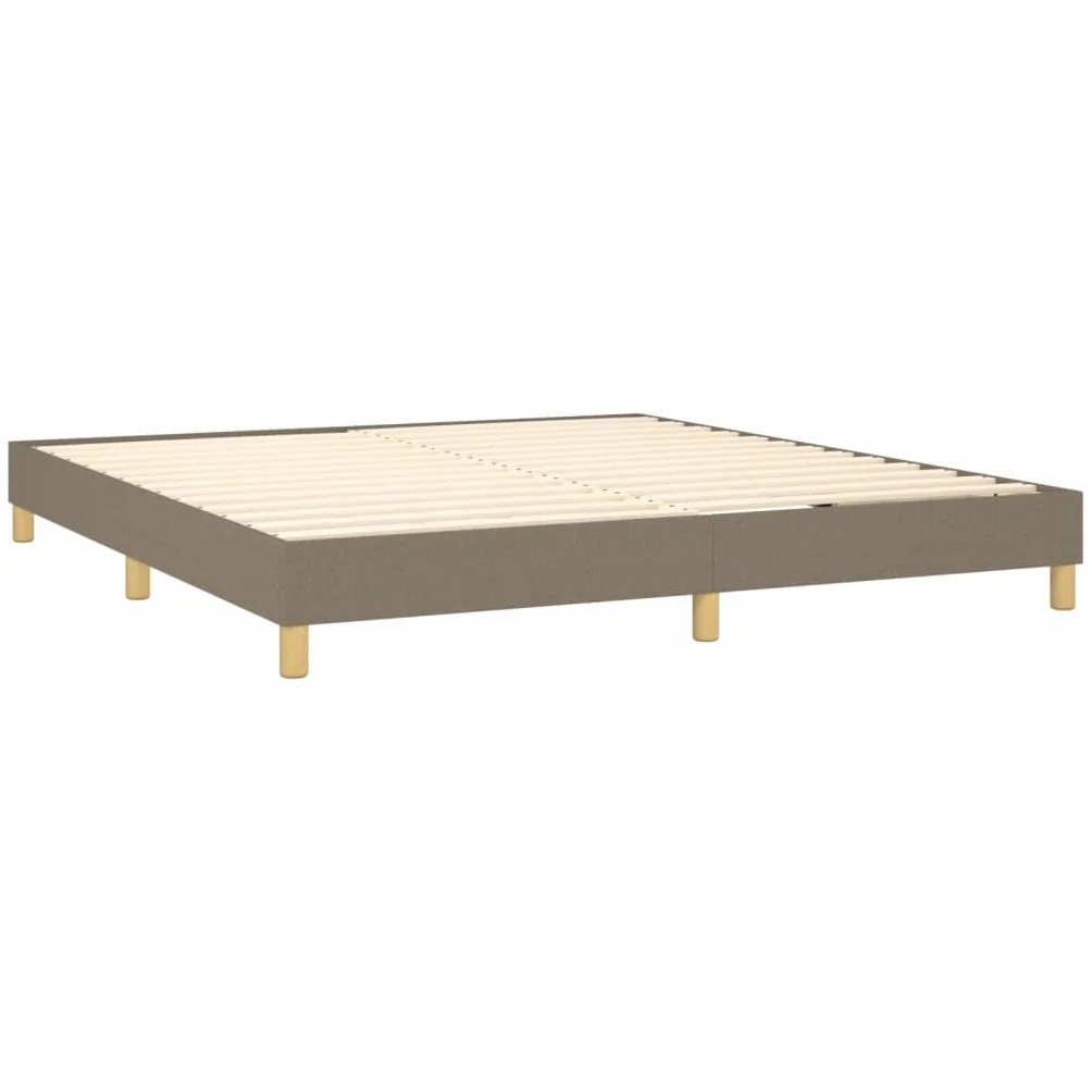 vidaXL Łóżko kontynentalne, kolor taupe, obite tkaniną, 180x200 cm, łóżko, podwójne łóżko, łóżko dwuosobowe, łóżka, podwójne łóżka, łóżka dwuosobowe