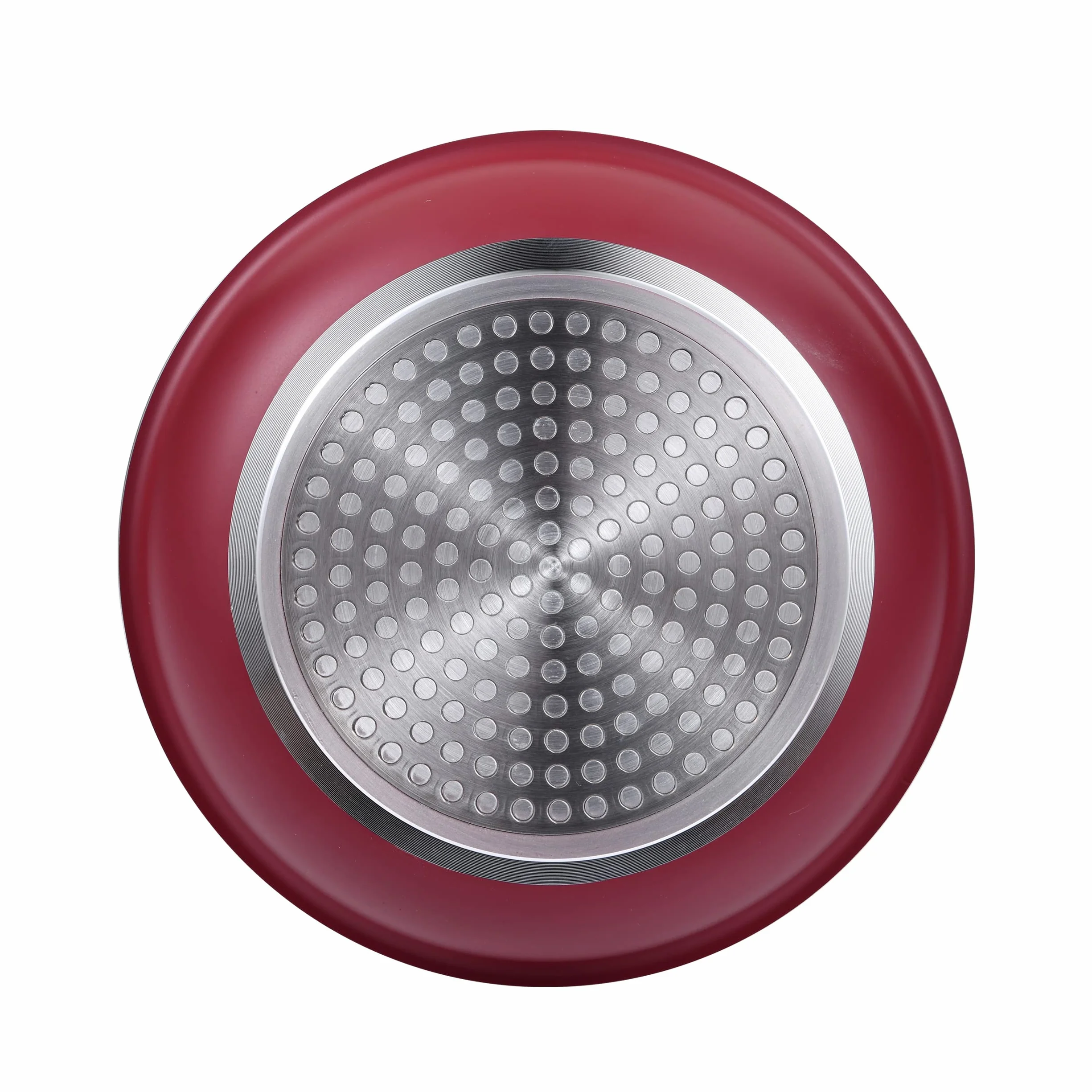 Bergner Click&Cook Red Edition 4-częściowy zestaw patelni 18, 20 i 24 cm + wyjmowany ergonomiczny uchwyt prasowany i nieprzywierający powlekany aluminium do wszystkich kuchenek i piekarników