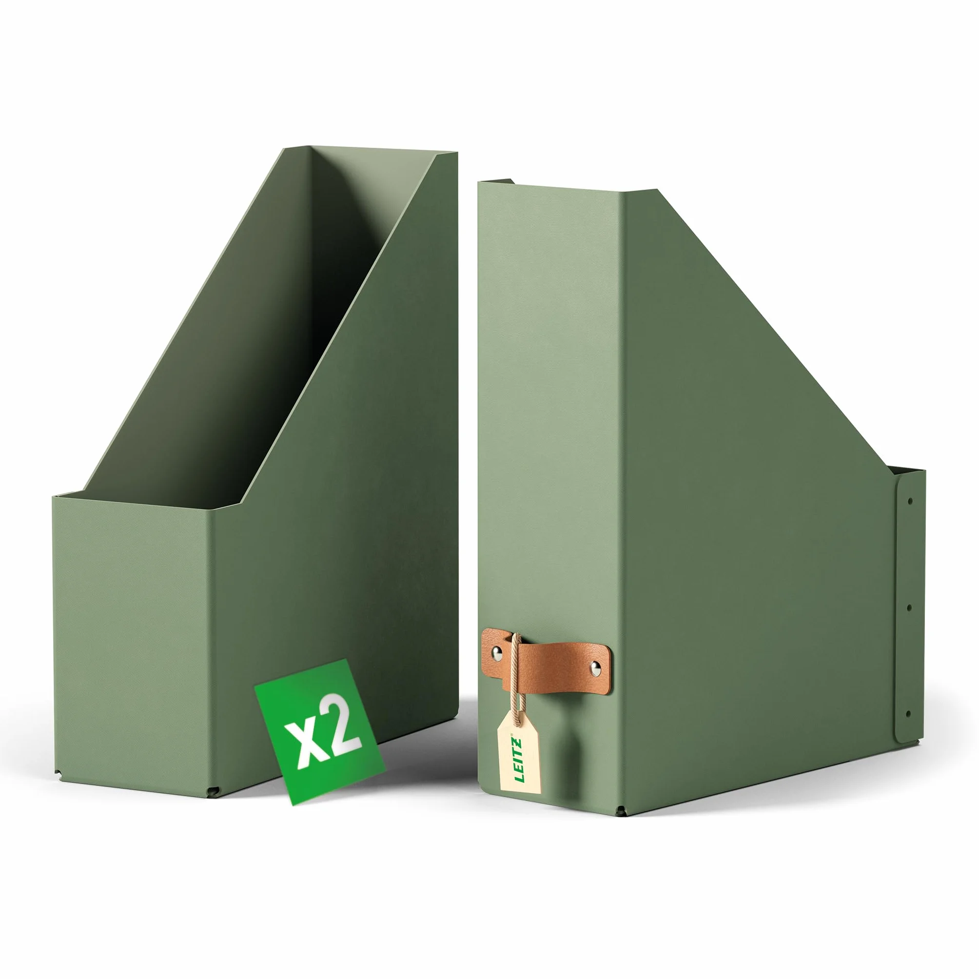 Leitz Puro Organizer na Dokumenty Zestaw 2x Stojak na Gazety A4 900 Arkuszy 10x26x31 cm Jasnozielony
