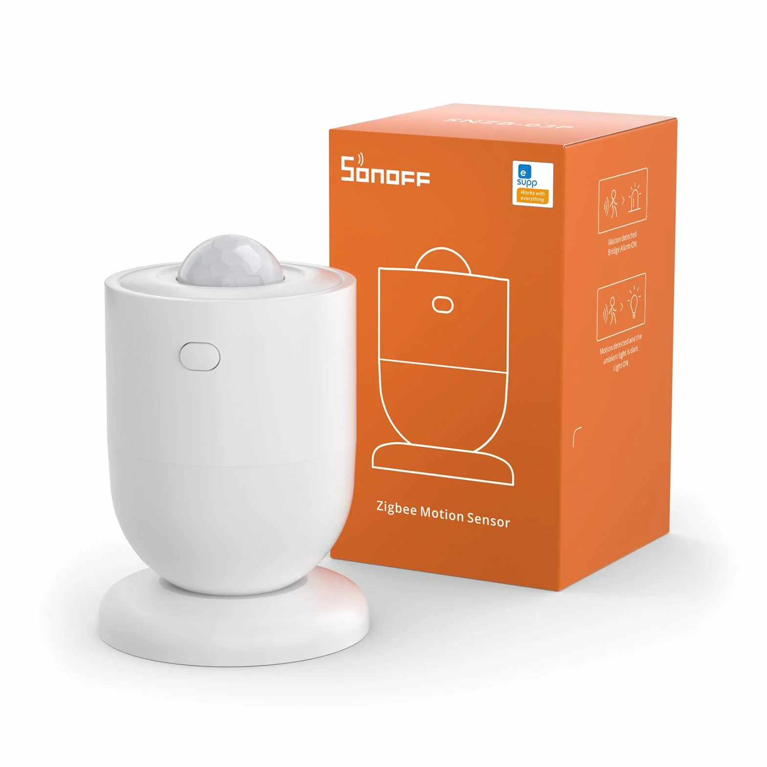 SONOFF SNZB-03P Smart bezprzewodowy czujnik ruchu Zigbee 3.0, wymagany koncentrator Zigbee, regulowane ustawienie odstępu czasowego detekcji, czujnik ruchu dla systemu alarmowego i inteligentnego domu