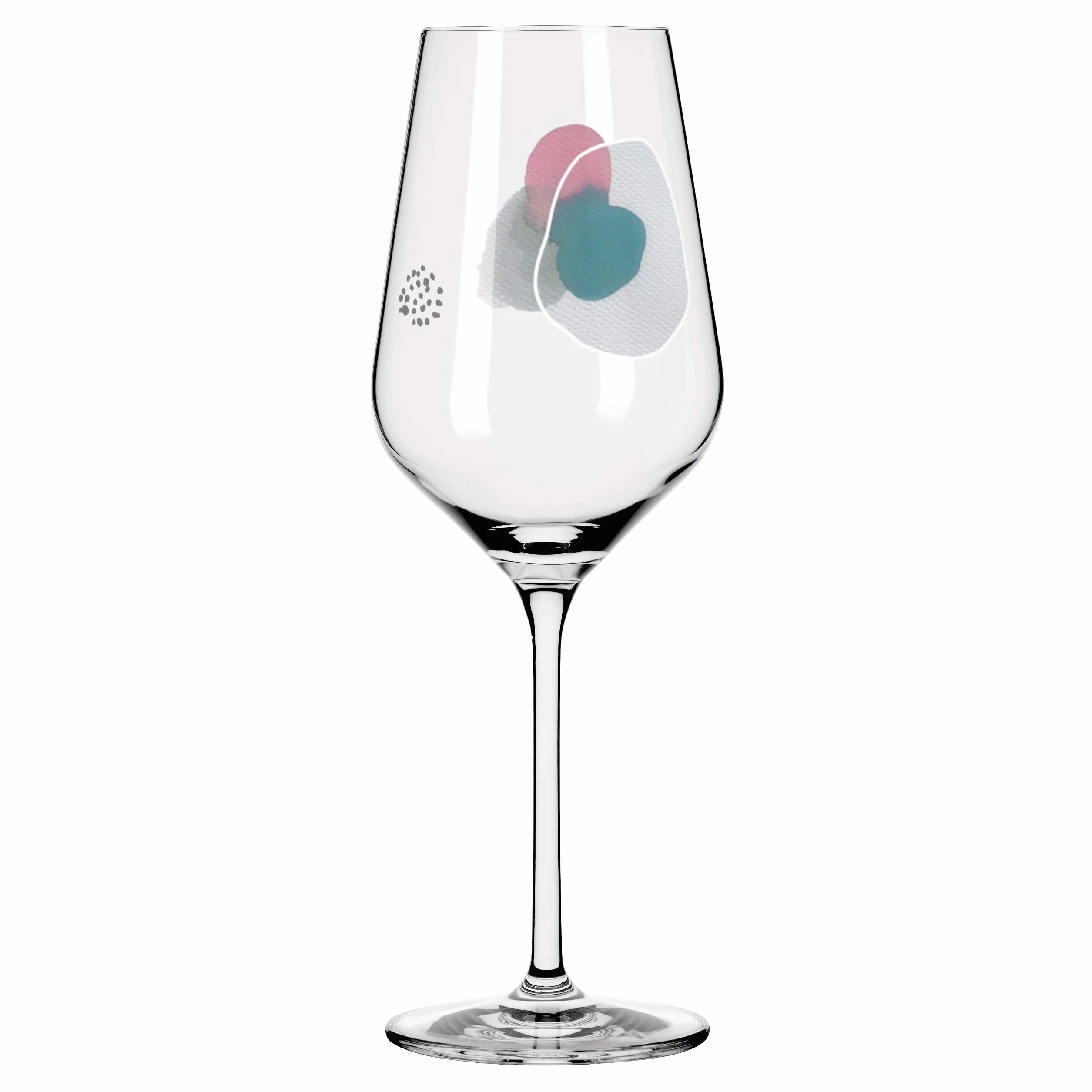 RITZENHOFF 3611001 Kieliszek do białego wina, 300 ml, seria Sommerwendtraum zestaw nr 1, 2 sztuki z kółkami akwarelowymi - Made in Germany