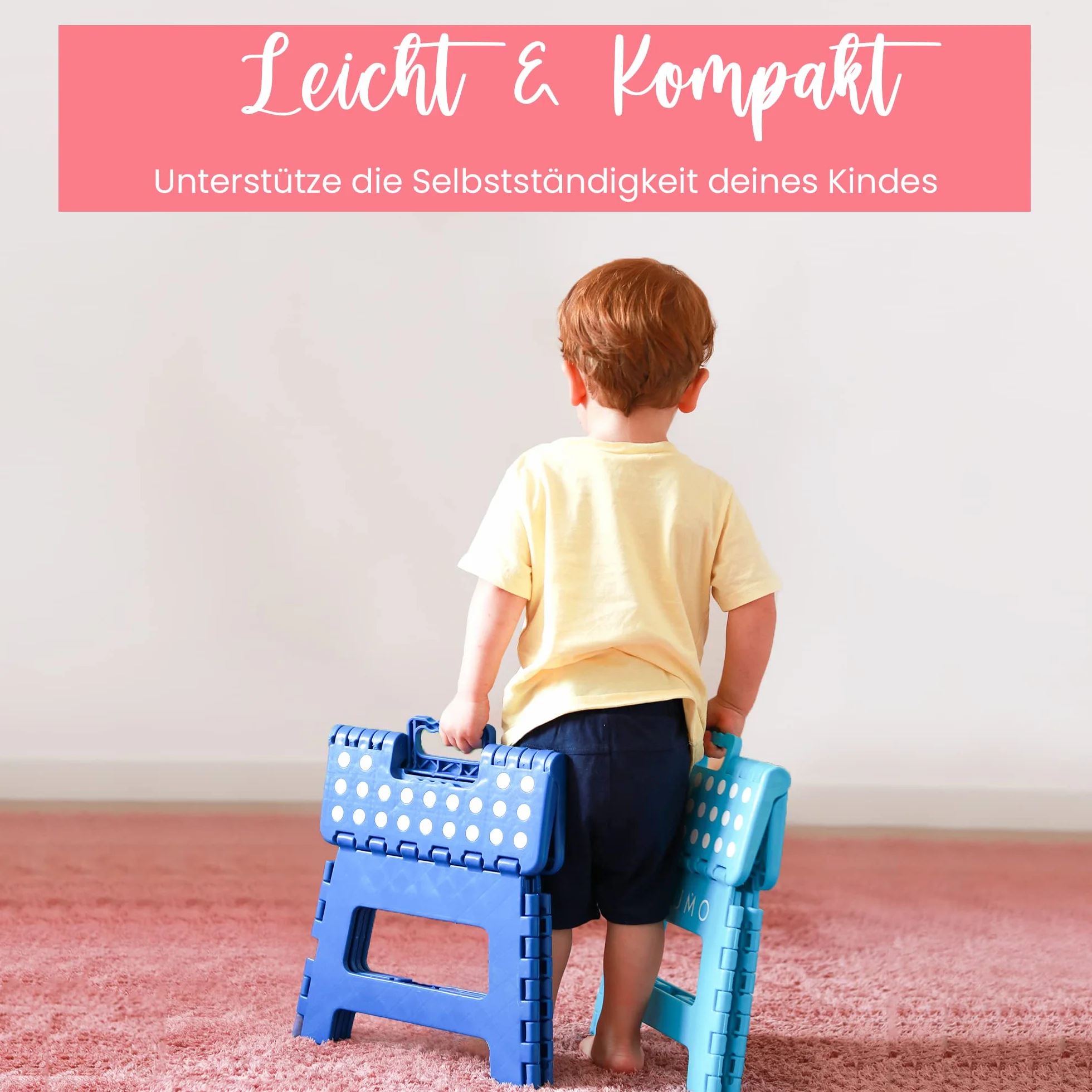 NATUMO® Składany taboret, podest, 150 kg, składany taboret do kuchni i łazienki, podnóżek, składane krzesełko ogrodowe, podest do umywalki, dla dzieci i dorosłych