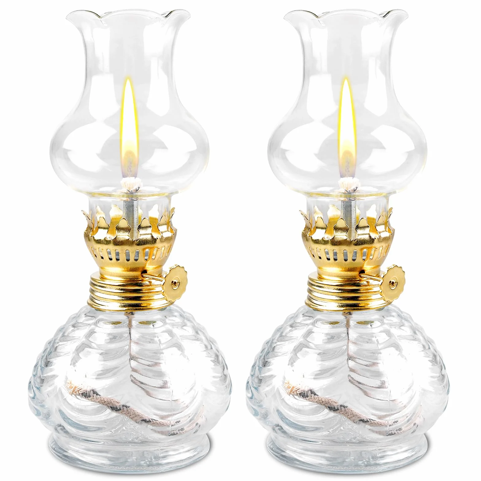BORDEAG Lampa naftowa 2 sztuki szklana latarnia sztormowa vintage do wnętrz ogrodu kemping
