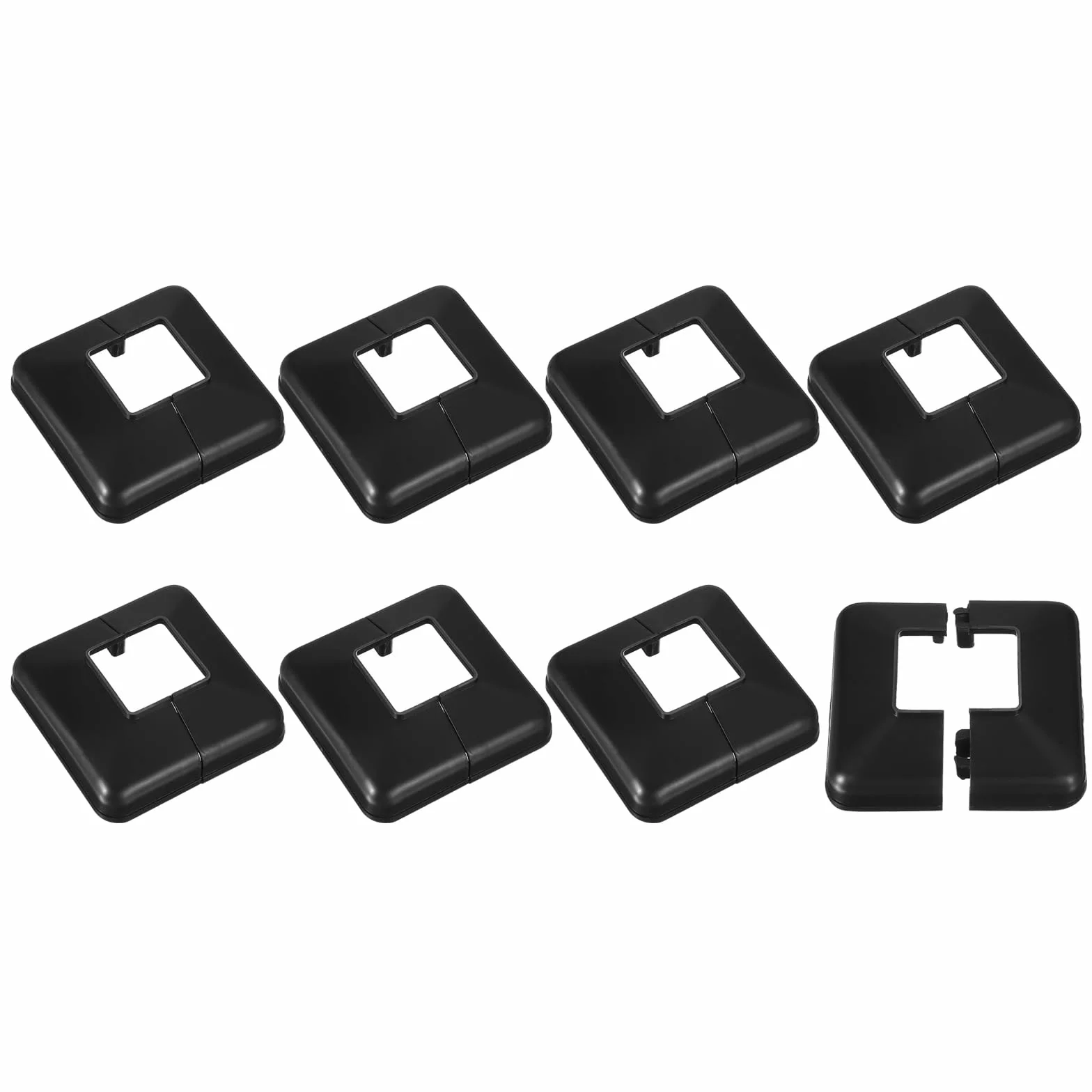 QUARKZMAN Pokrywa podstawy słupka, 8 szt. 40 x 40 mm / 1,6" x 1,6" x 1,6", plastikowa osłona na słupek do podstawy słupka ogrodzenia balustrady balkonowej, 100 x 100 mm / 4 x 4 cale (łącznie)