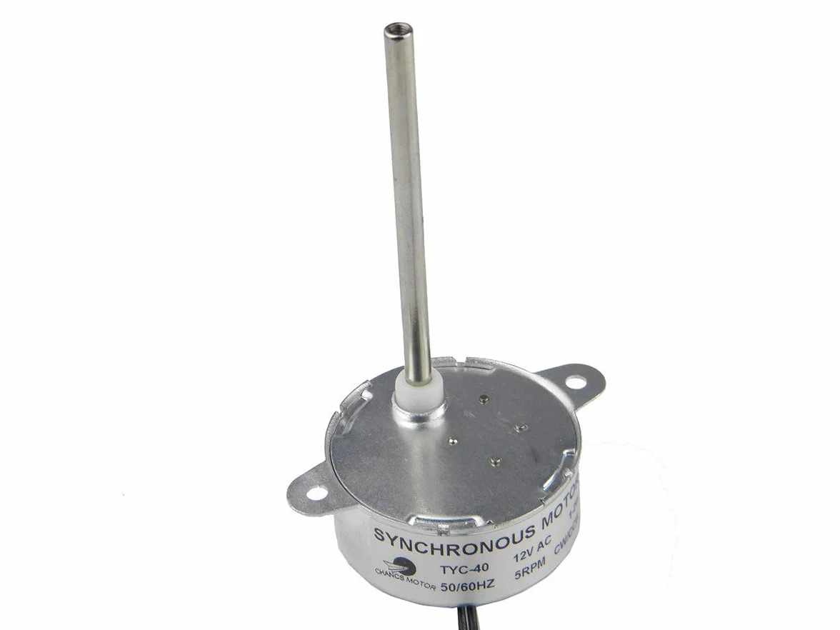 CHANCS TYC-40 AC 12 V silnik synchroniczny 5 RPM CW/CCW długość wału wewnętrznego 7,4 cm silnik przekładniowy na Boże Narodzenie