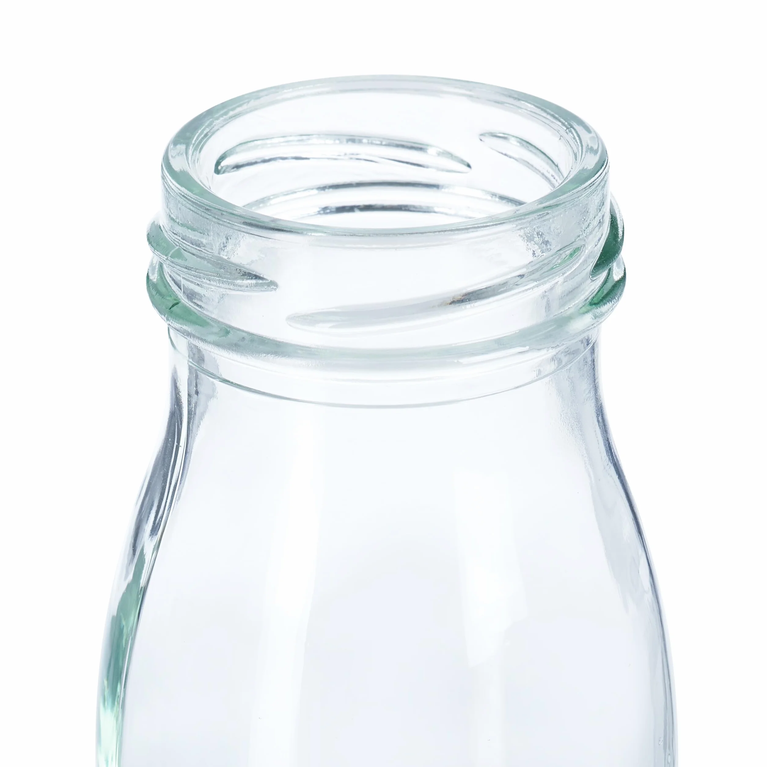 Relaxdays 24 szklane butelki 150 ml, z zakrętką, do smoothie, soku, mleka, wielokrotnego napełniania, przezroczyste/złote