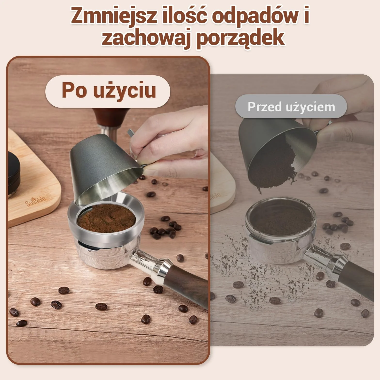 Lejek dozujący 54 mm, lejek dozujący do espresso ze stali nierdzewnej 304, lejek do portafiltra z magnesem, pierścień dozujący do kawy 54 mm, narzędzia baristyczne kompatybilne z portafiltrem