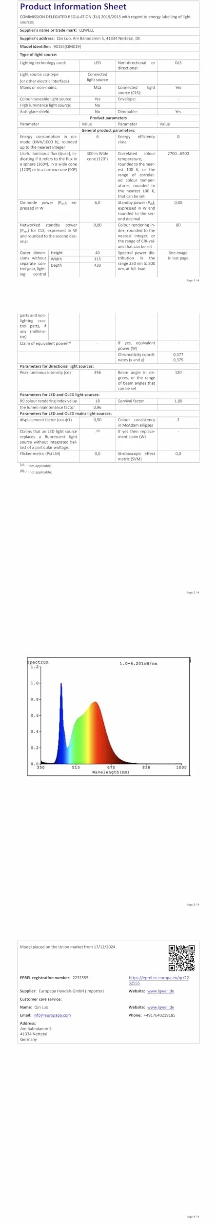 LQWELL® Lampa biurkowa LED o zmiennej intensywności, 5 kolorów, 10 poziomów jasności, przyjazna dla oczu lampka nocna, ładowanie USB, sterowanie dotykowe i funkcja pamięci biurowej