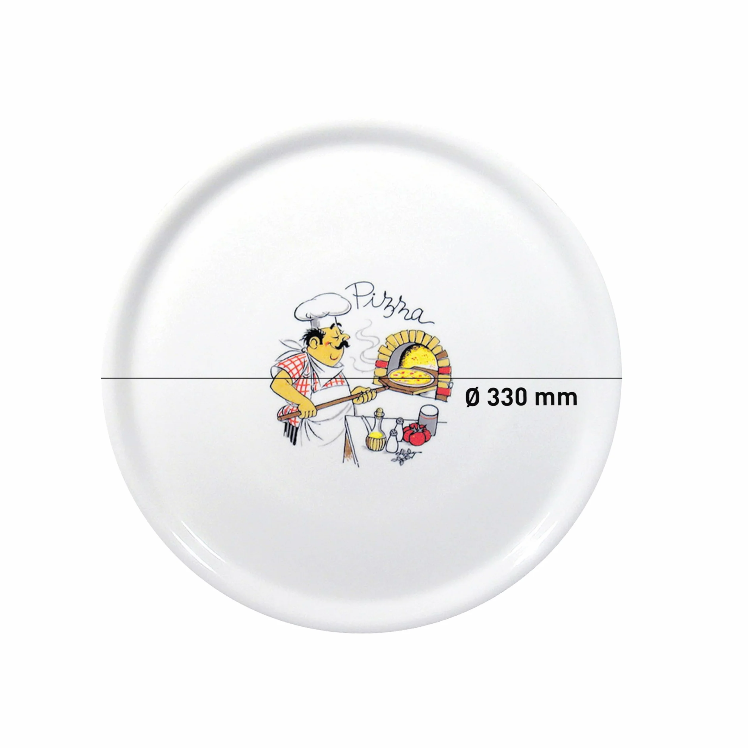 HENDI Talerz do pizzy Speciale - dekorowany | ø330mm | Wytrzymała porcelana