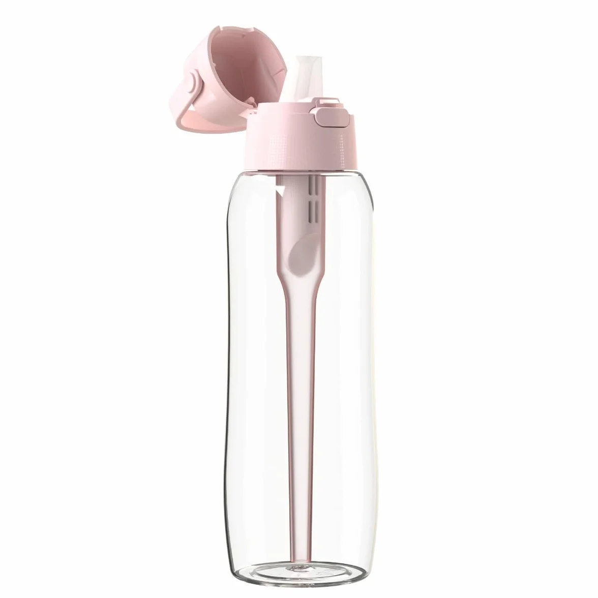 DAFI Butelka filtrująca Solid 1 l Baby Pink z 4 filtrami węglowymi, Tritan, Bez BPA