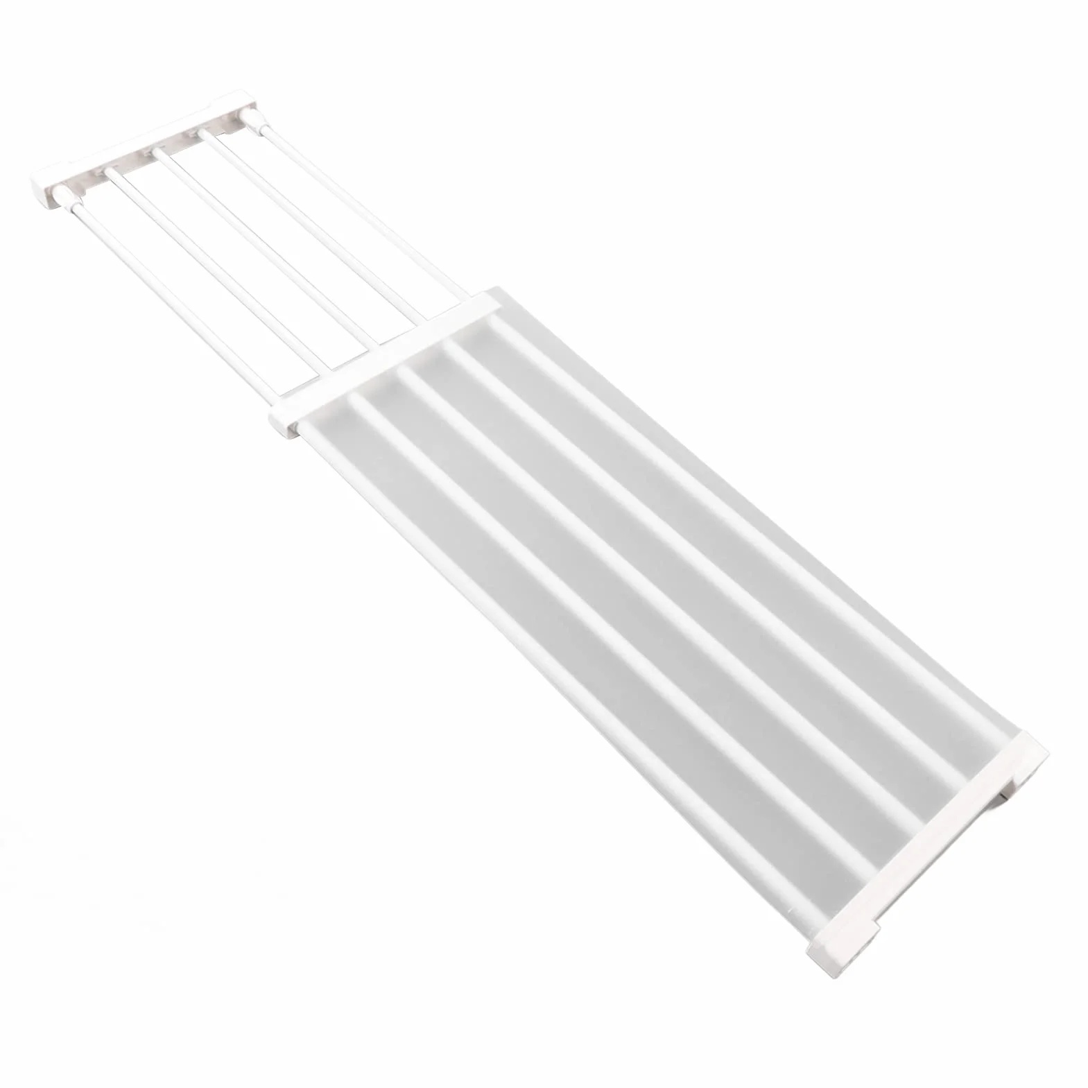 Luqeeg Półka Napinana do Szafy, Rozszerzalna, Długość 75-120 cm / 29,5-47,2 cala