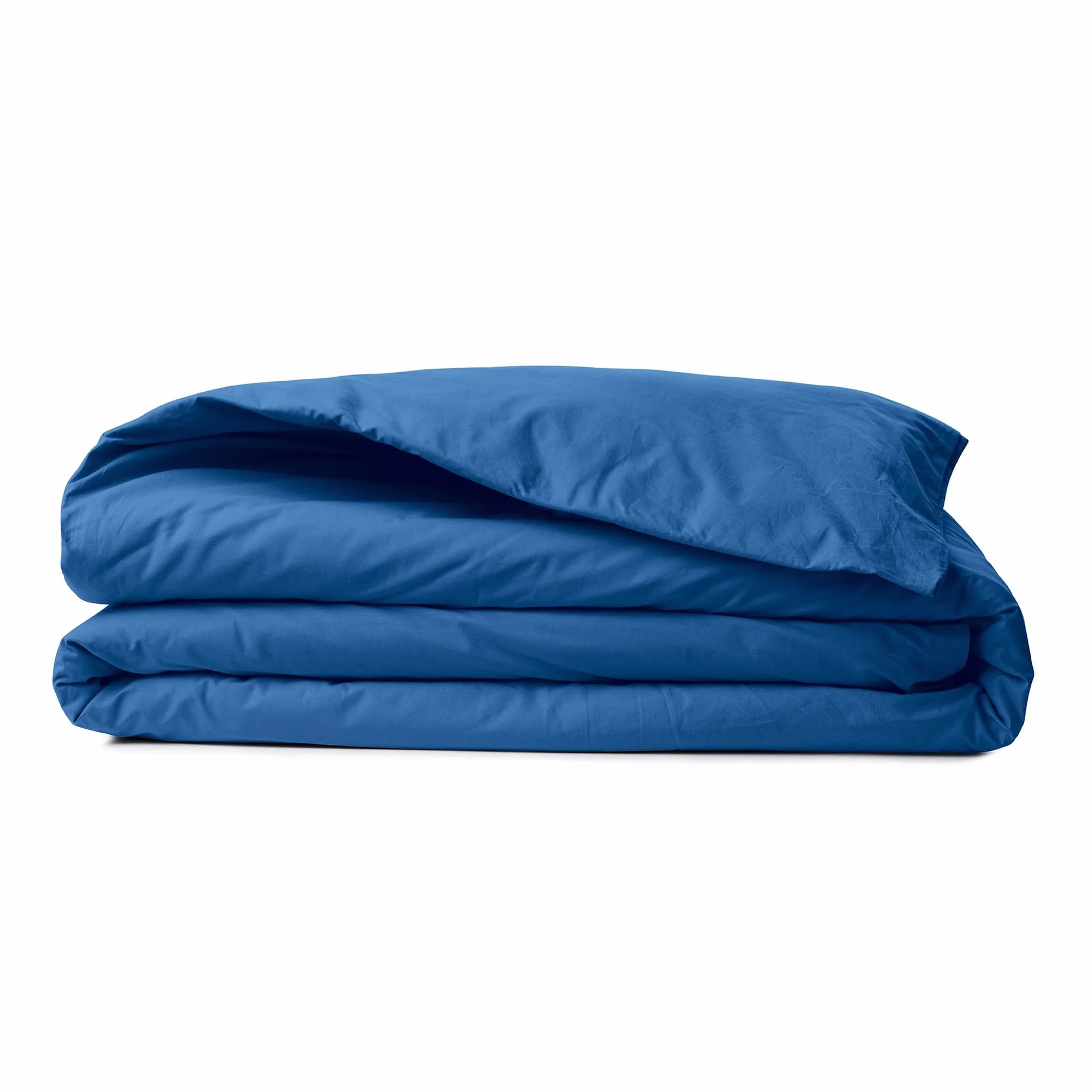 Premium Ranforce pojedyncza kołdra XXL (155 x 220 cm), 100% bawełna, niebieska, zapięcie na guziki, 155 nici, można prać w pralce w temperaturze 30°C, miękka i trwała