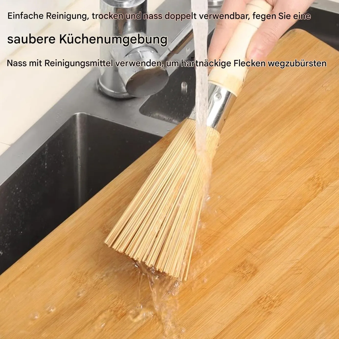 Szczotka do garnków, szczotka do wok ze stali węglowej, szczotka do wok – wielofunkcyjne urządzenia kuchenne, narzędzia do mycia z pętlą do zawieszenia, patelnia do pieczenia