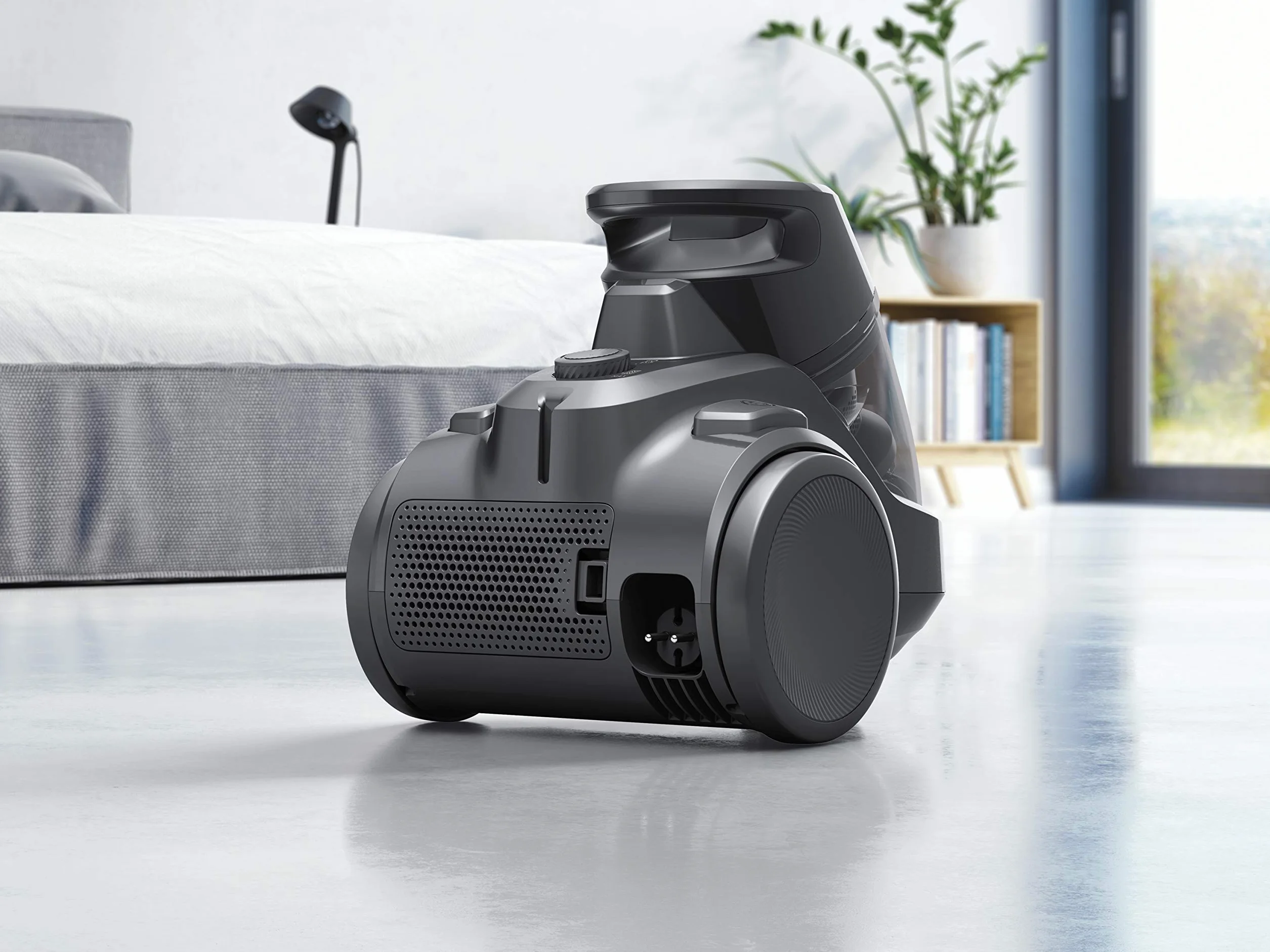 Electrolux Ec41-4T Ease C4 odkurzacz bezworkowy, 750 W, 80 decybeli, stal, czarny, 1,8 l