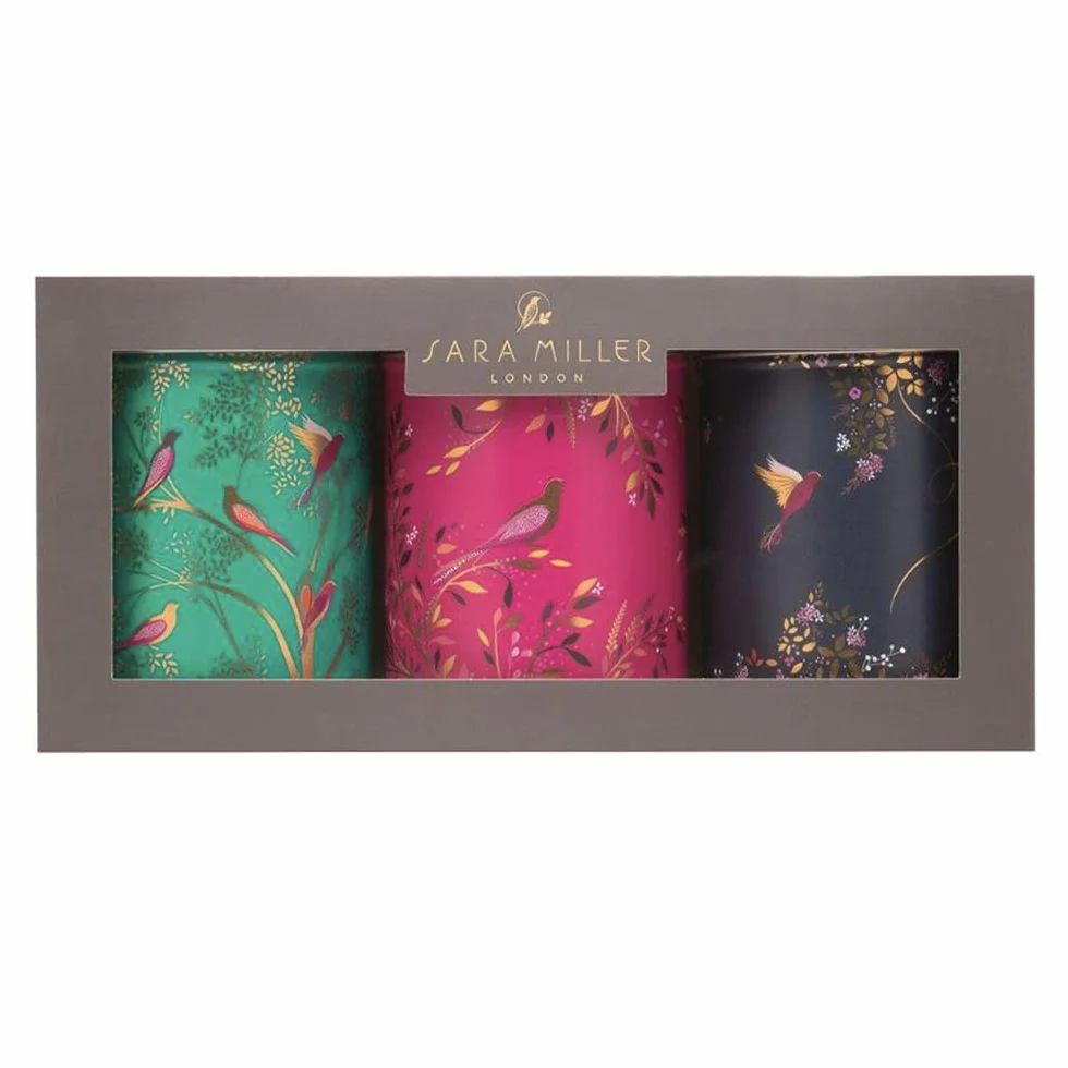 Elite Gift Boxes Sara Miller Chelsea zestaw 3 okrągłych pojemników blaszanych 330 x 120 x 160 mm
