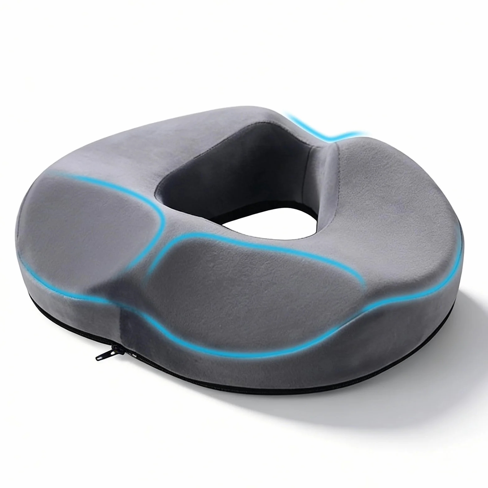 Poduszka Donut na kość ogonową Ergonomiczna z pianki Memory Foam do krzeseł biurowych samochodu wózka inwalidzkiego