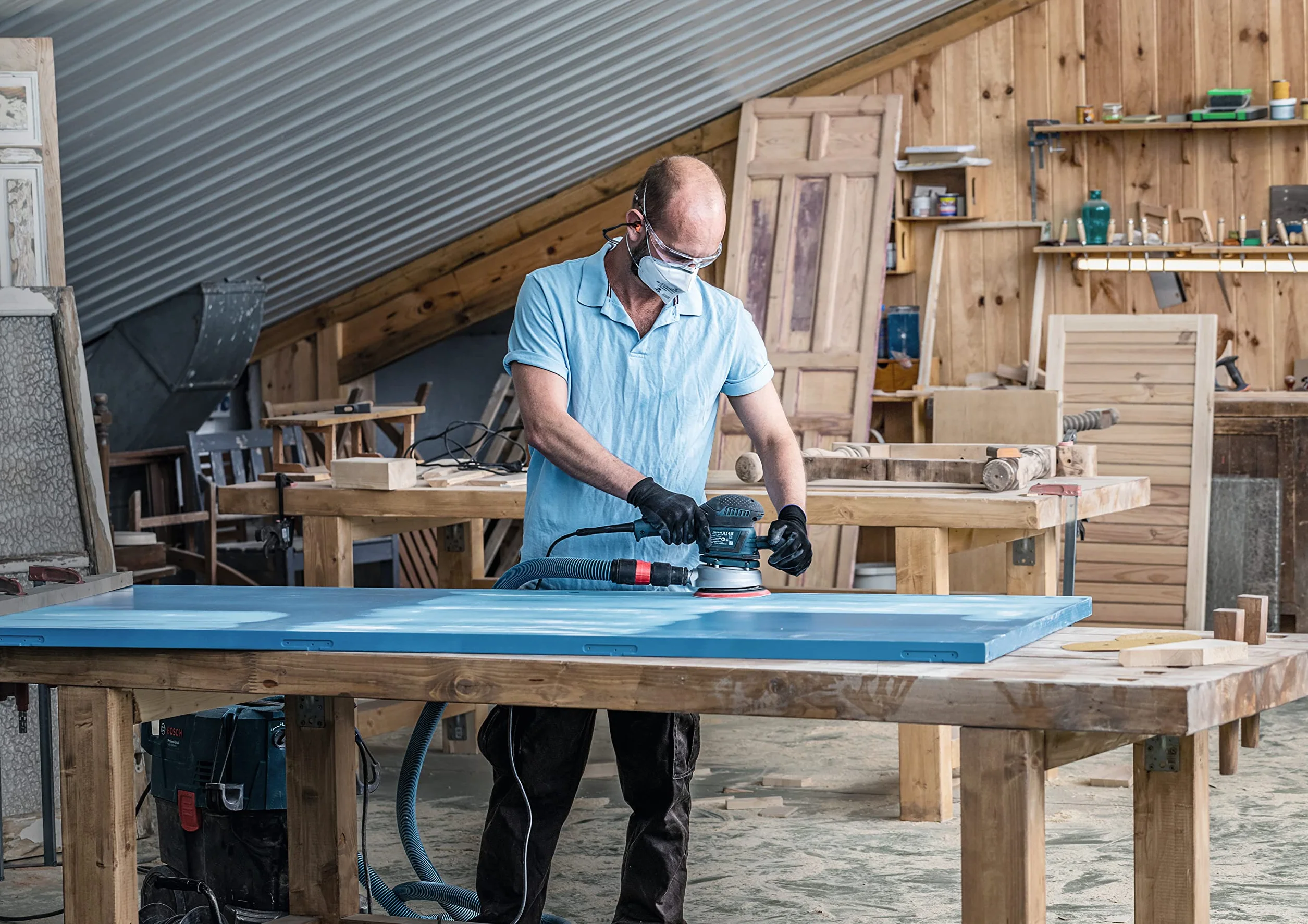 Bosch Professional 50x Papiery ścierne EXPERT C470 z 8 otworami (do Farba na drewnie, Twarde drewno, Ø 125 mm, Ziarnistość 40, Akcesoria Szlifierka mimośrodowa)