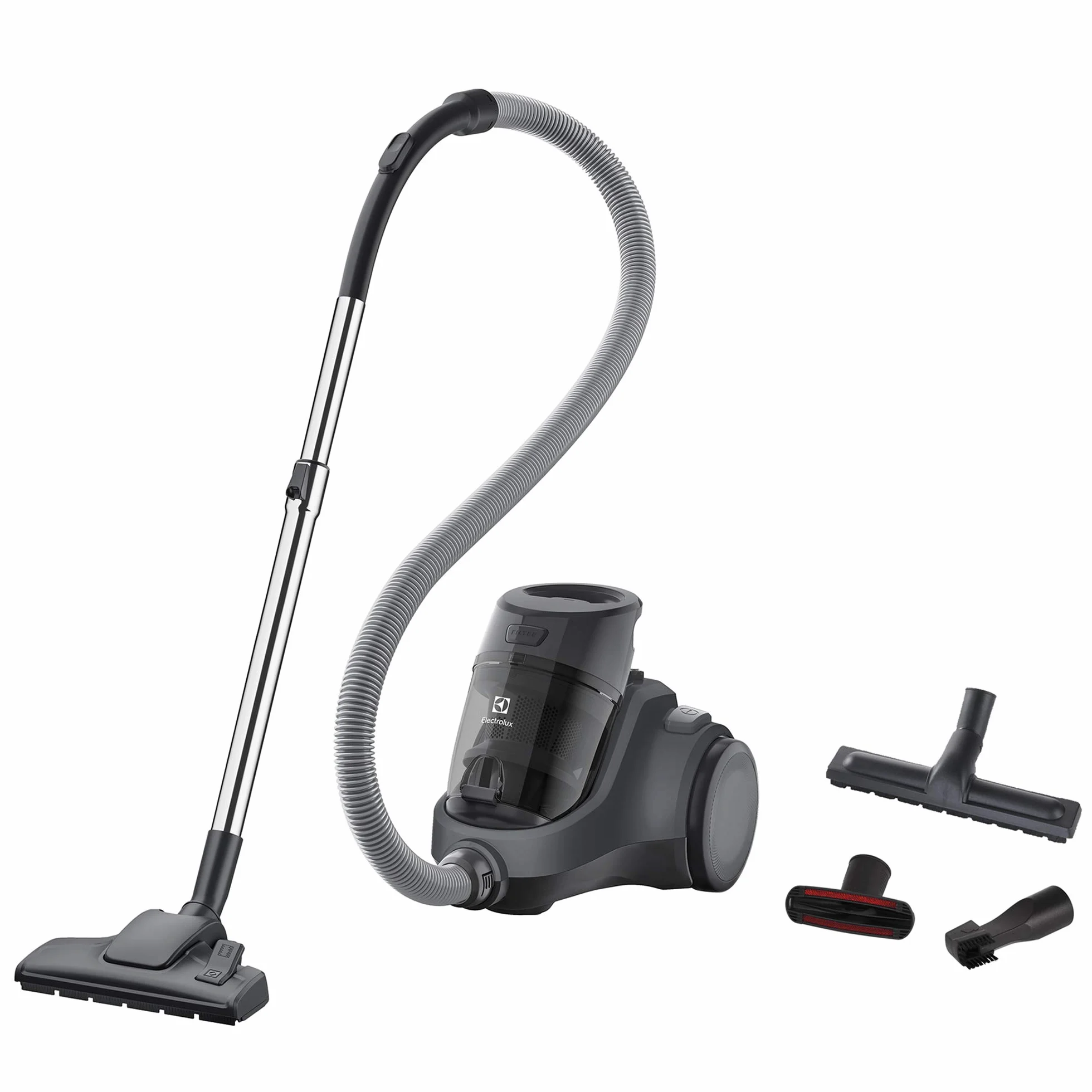 Electrolux Ec41-4T Ease C4 odkurzacz bezworkowy, 750 W, 80 decybeli, stal, czarny, 1,8 l
