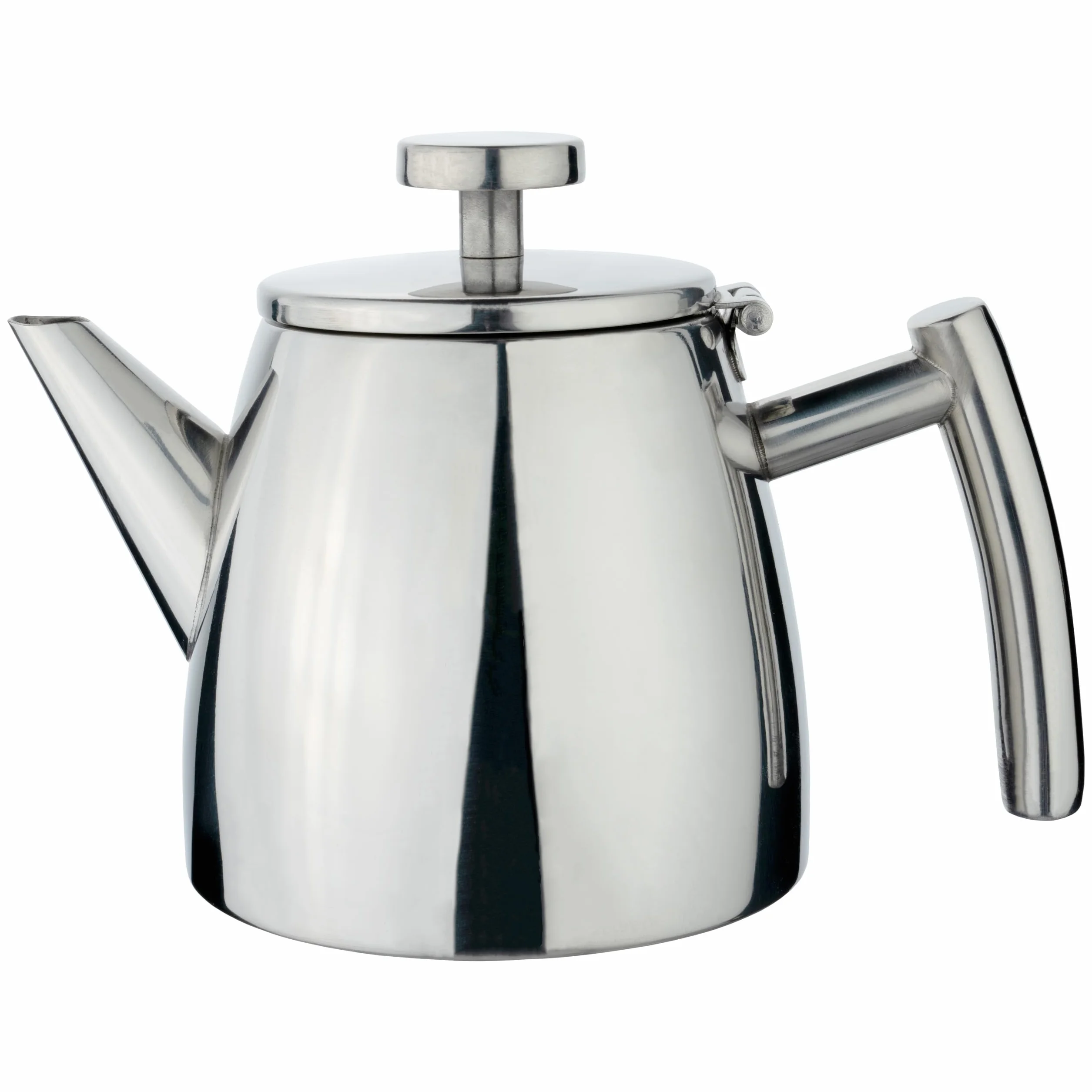 Café Stal Belmont dzbanek na herbatę ze stali nierdzewnej z podwójną ścianką z pokrywą na zawiasach, lustrzane wykończenie, 350 ml / 0,35 l, HTP-03DW