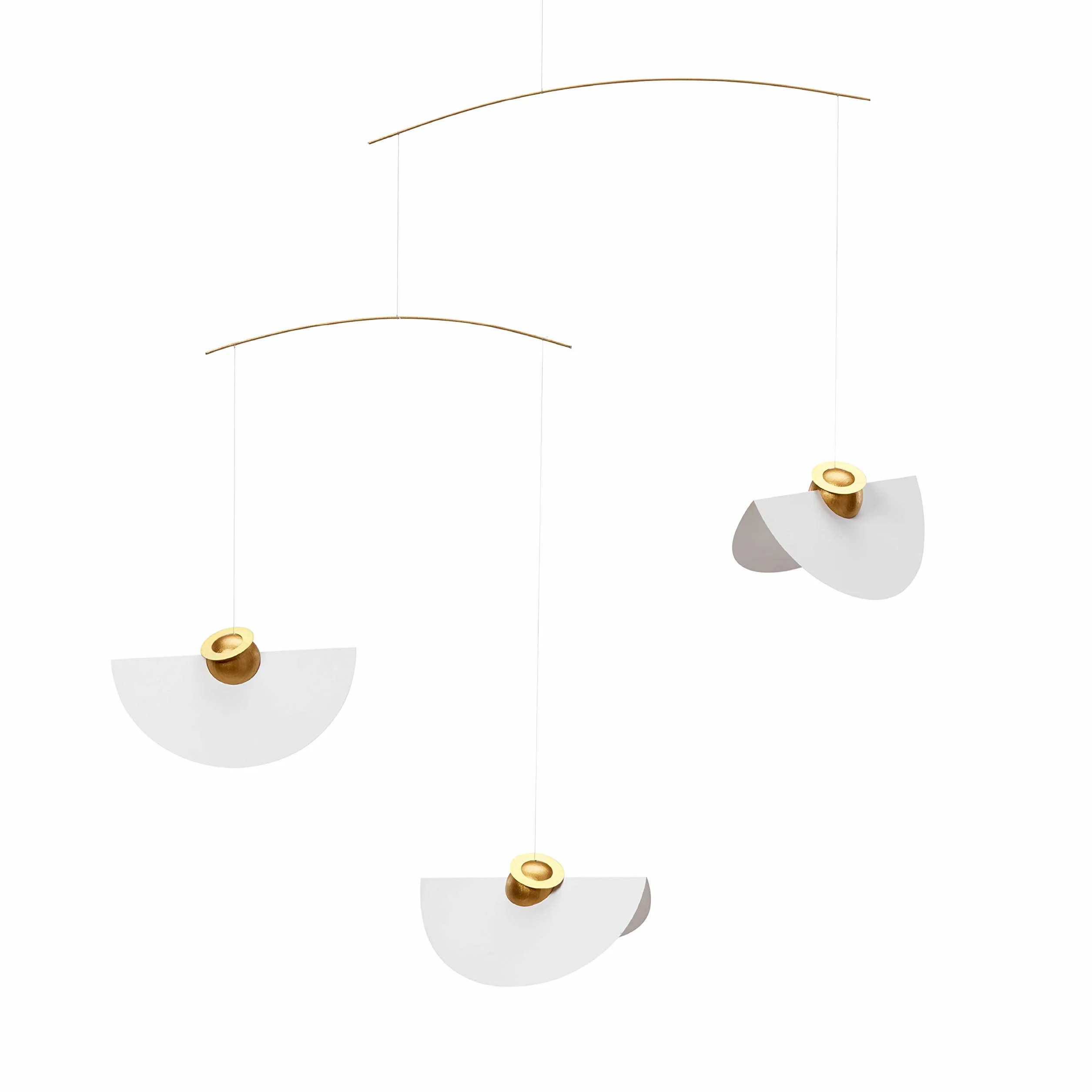 Flensted Mobile Circular Angels wyprodukowane z folii sitodrukowej, w kolorach białym i złotym, wymiary: 50 x 37 cm, 127