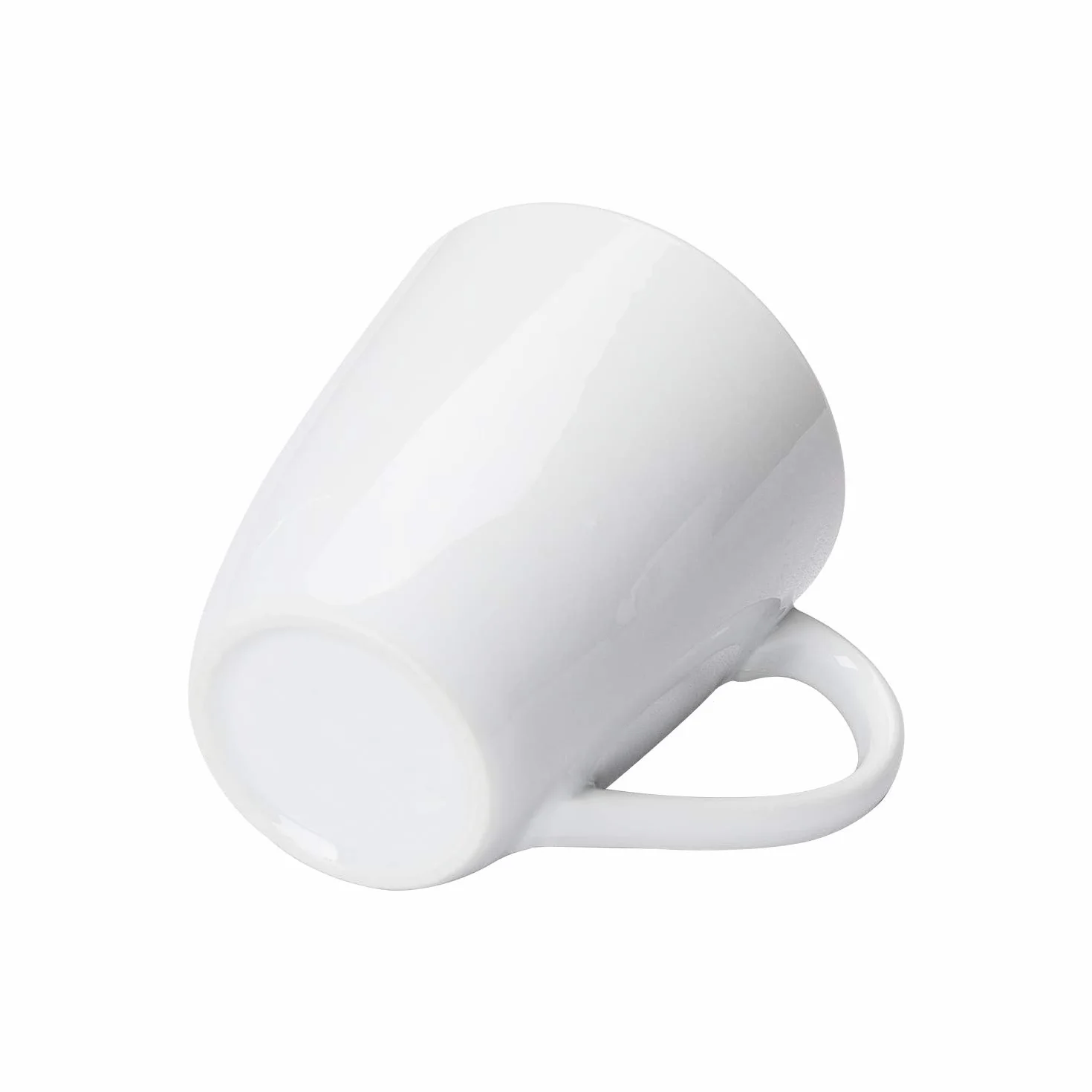 Amazon Basics 12-częściowy zestaw porcelanowych białych filiżanek do kawy, 355 ml