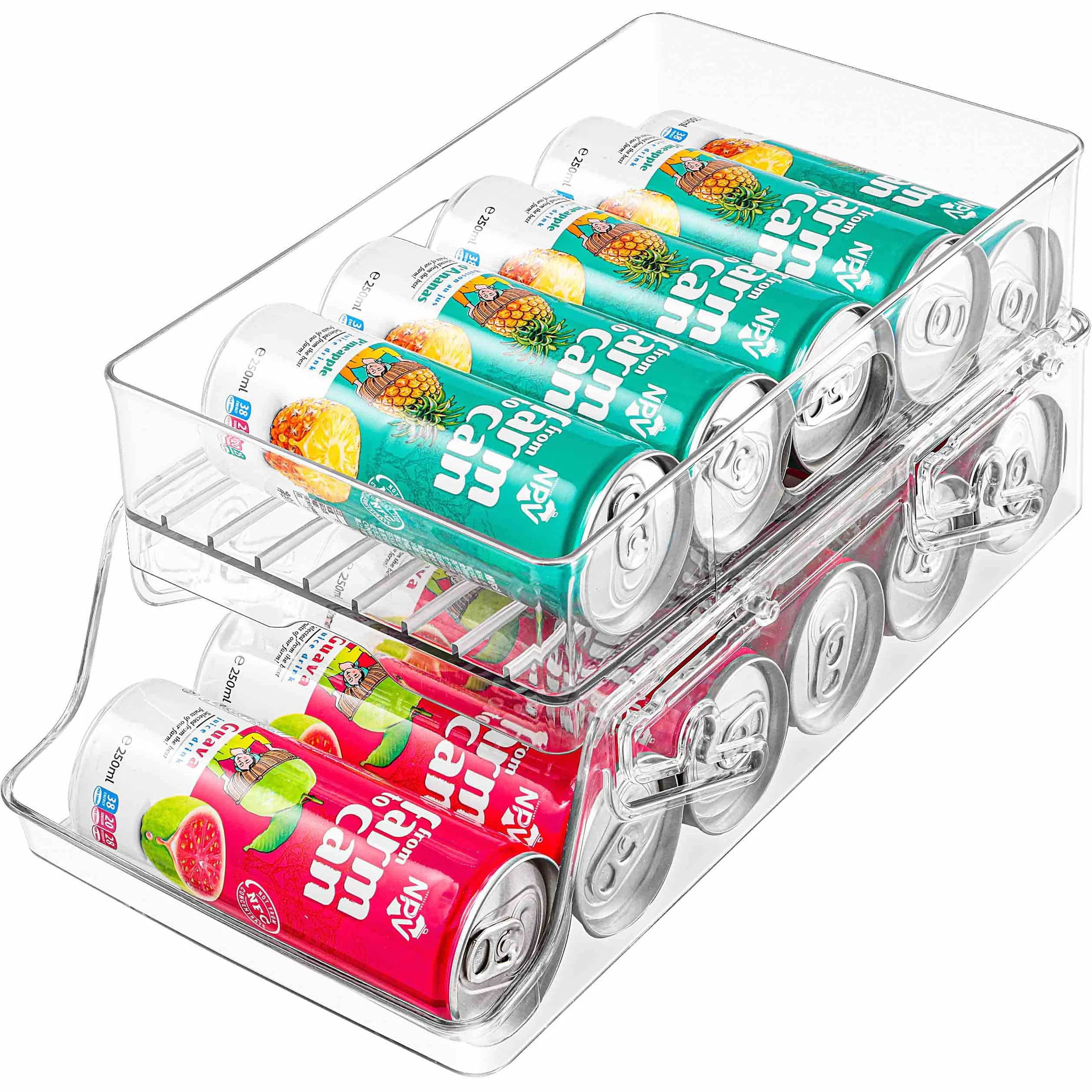 Organizer na puszki do lodówki składany przezroczysty 250 ml 330 ml