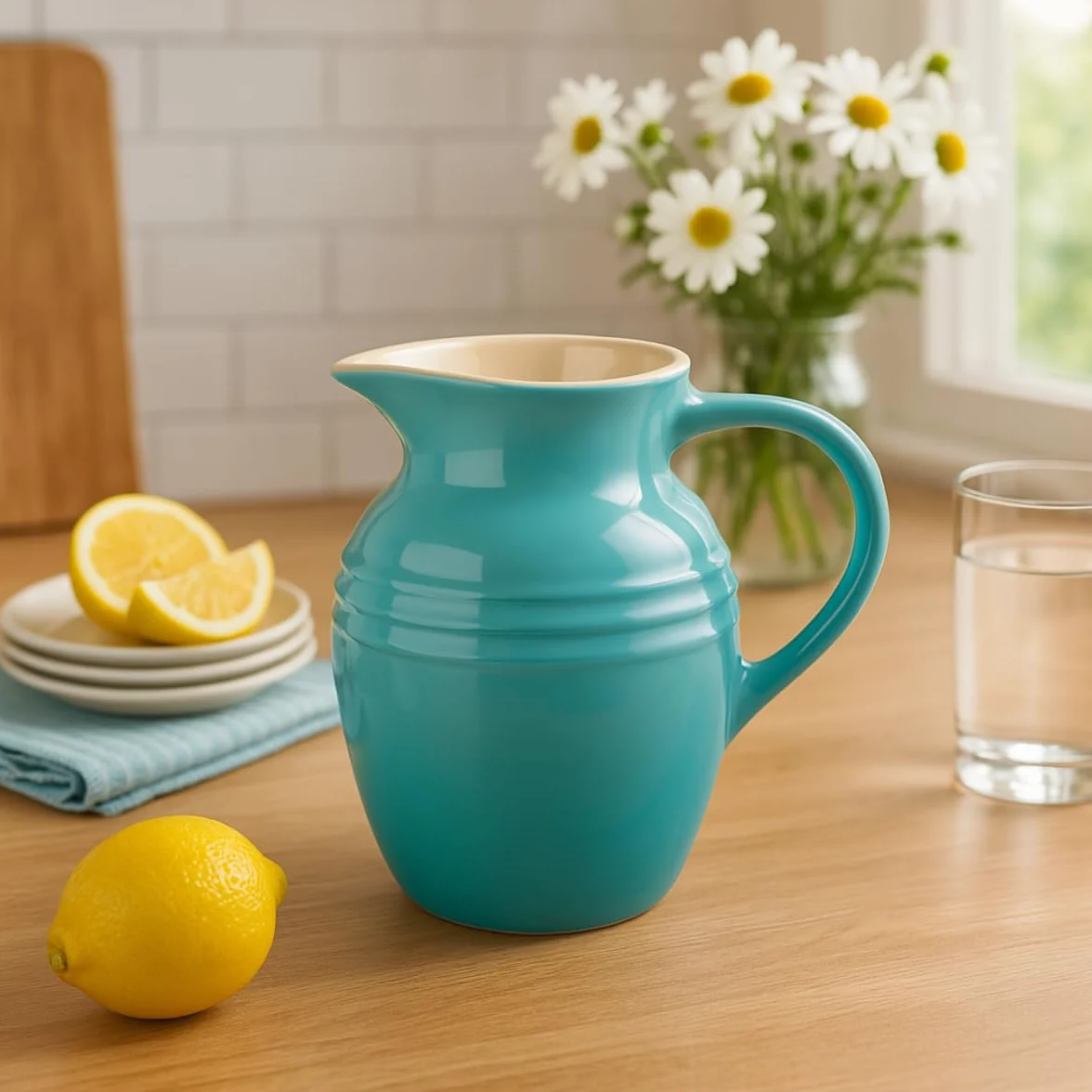 Le Creuset Dzbanek śniadaniowy z kamionką, 600 ml, 550 g, Teal, 80903061700005