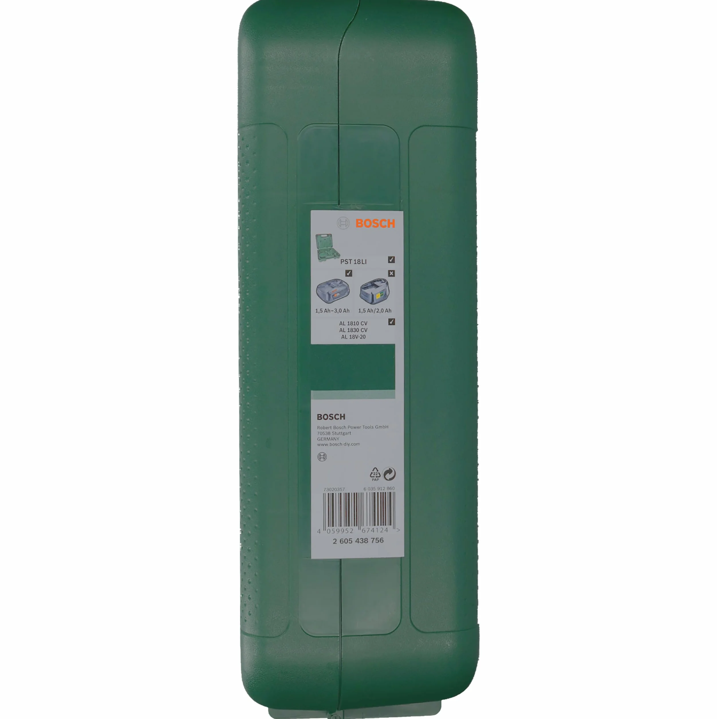 Bosch 1x Walizka z tworzywa sztucznego (Bezpieczne miejsce na PST 18 Li i Akumulator Gen. II 1.5/3.0 Ah i Ładowarka, Akcesoria Wyrzynarka)