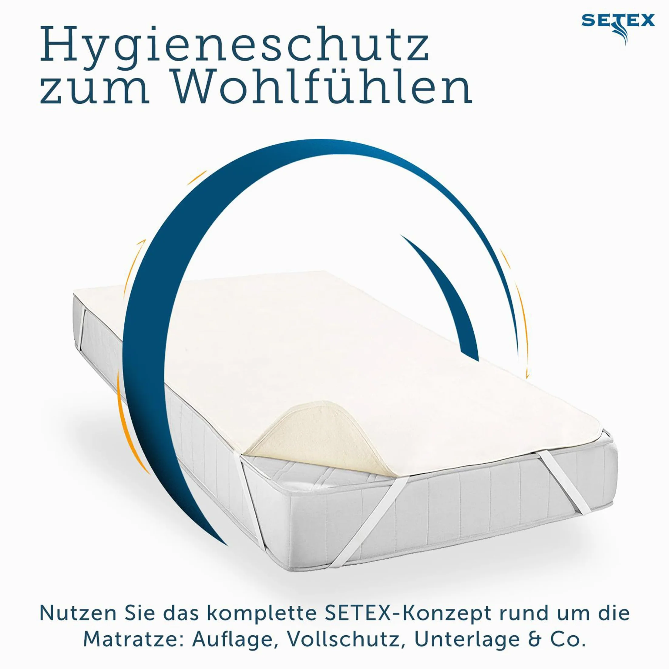 Setex 1607 160200 001 001 (SE0) Molton Ochraniacz Na Materac, 100% Bawełna, Biały, 160 200 cm