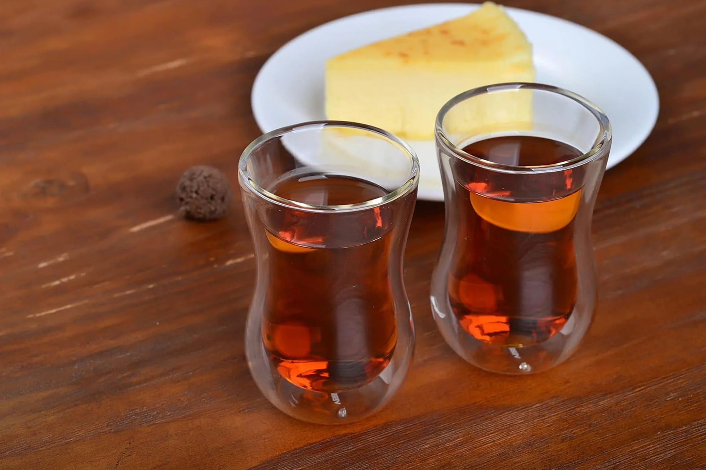 Verre Collection Tureckie kubki do herbaty, podwójne ścianki, 120 ml, zestaw 2 szt., turecki zestaw do herbaty, izolowane, szklane kubki do herbaty, odporne na wysokie temperatury