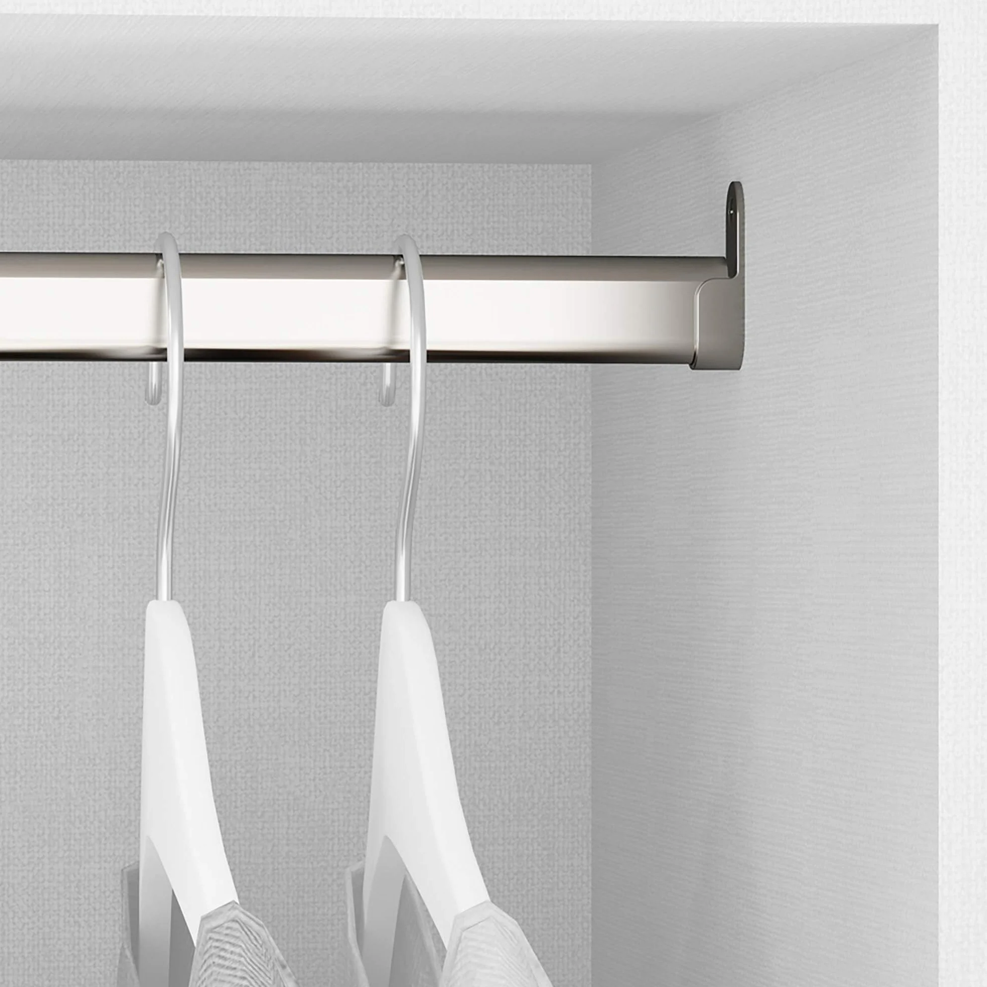 Emuca Zestaw owalnych drążków do szafy na ubrania 950mm 2 zestawy