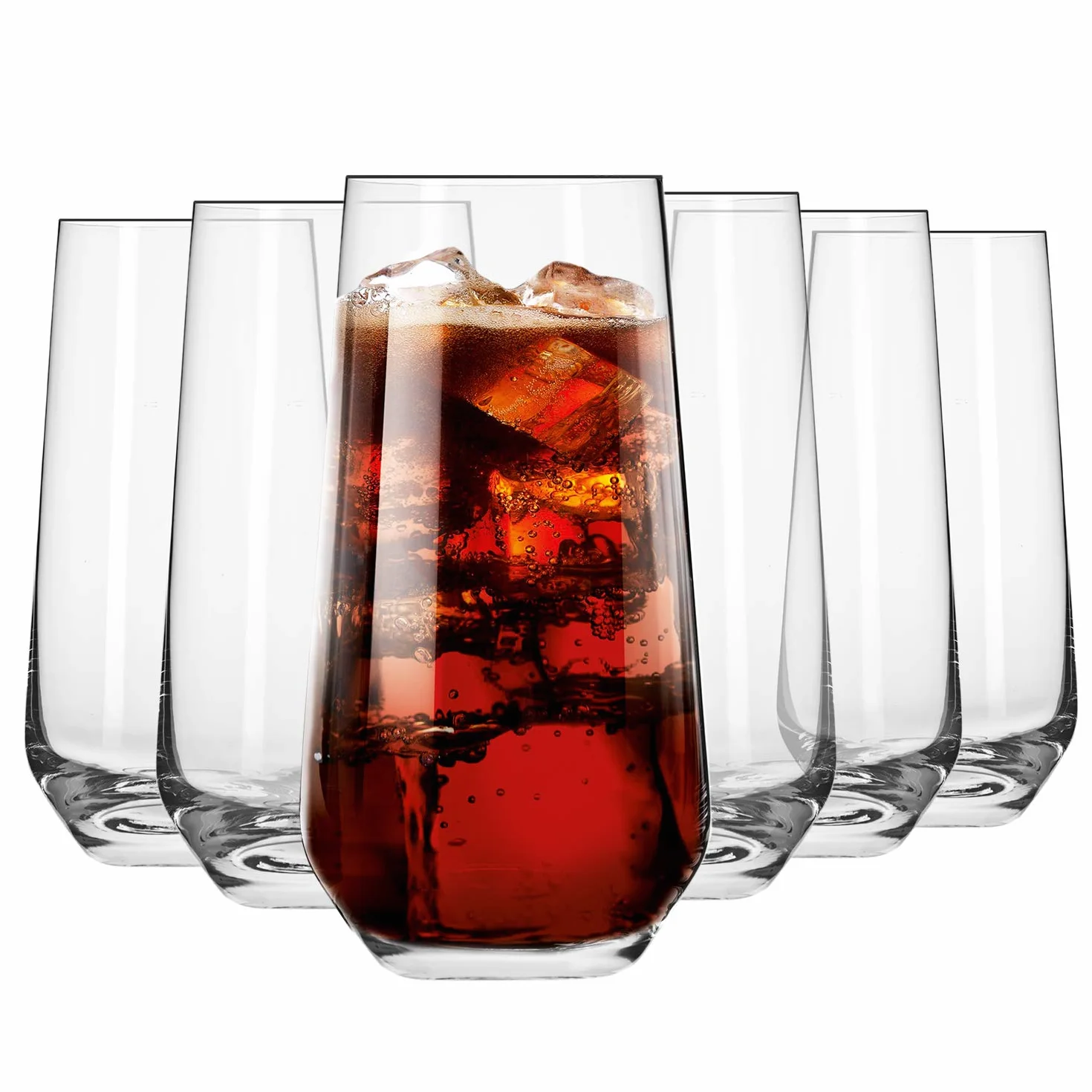 KROSNO Wysokie Szklanki do Wody, Soków i Innych Napojów | Zestaw 6 Szklanek | 480 Ml | Kolekcja Splendour | Idealne do Domu, Restauracji i na Przyjęcia | Można Myć w Zmywarce