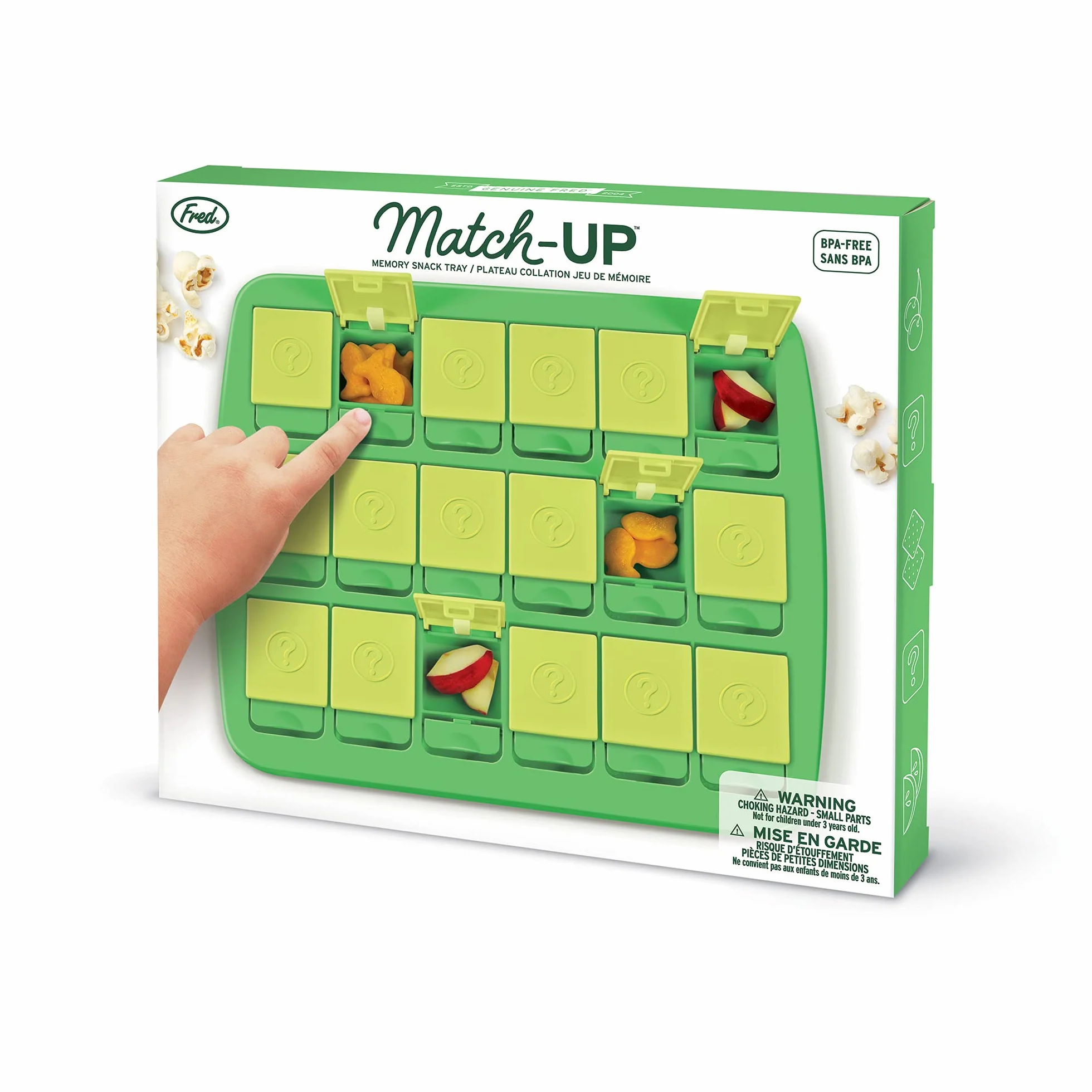 Genuine Fred MATCH UP tacka na przekąski z pamięcią Zielona 25 x 22 cm