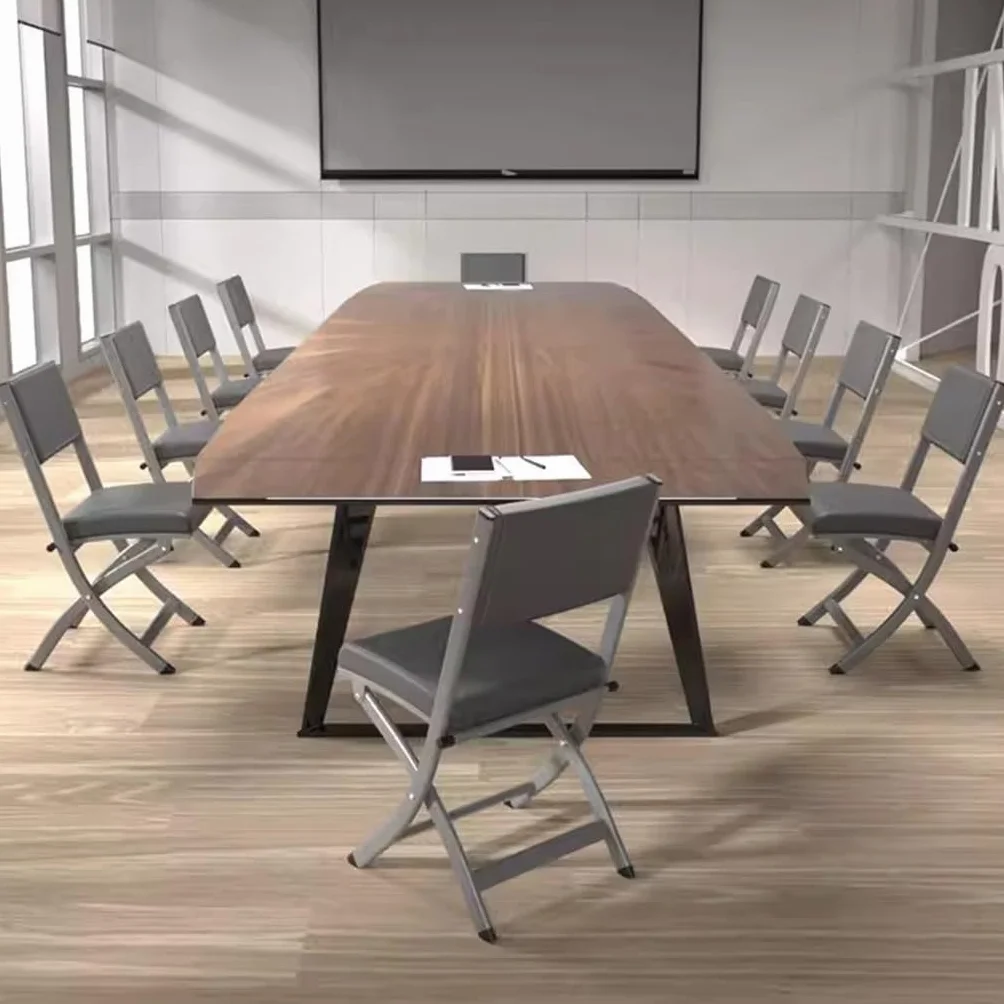 WIGSELBL Metalowe krzesło składane ze skóry PU wyściełane składane krzesło premium składany stołek krzesła biurowe ze stalową ramą, krzesła kuchenne do jadalni do salonu (kolor: żółty)