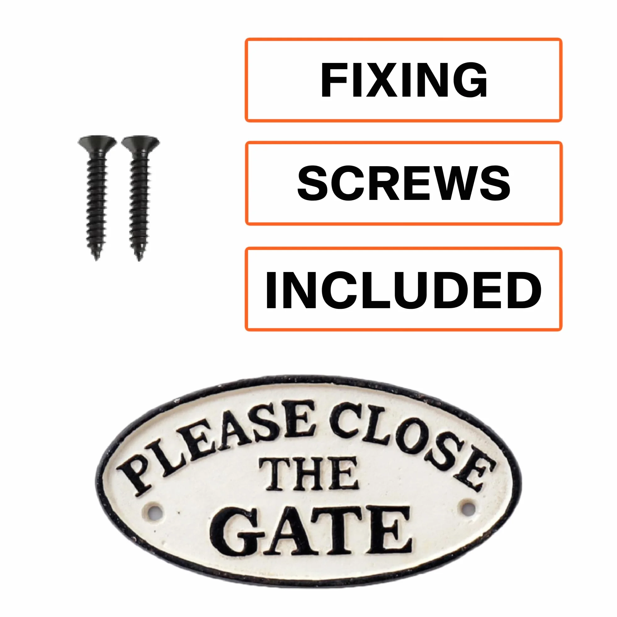 Tabliczka na bram? ?elazna "Please Close The Gate" tabliczka informacyjna drzwi styl antyczny dom ogr�d