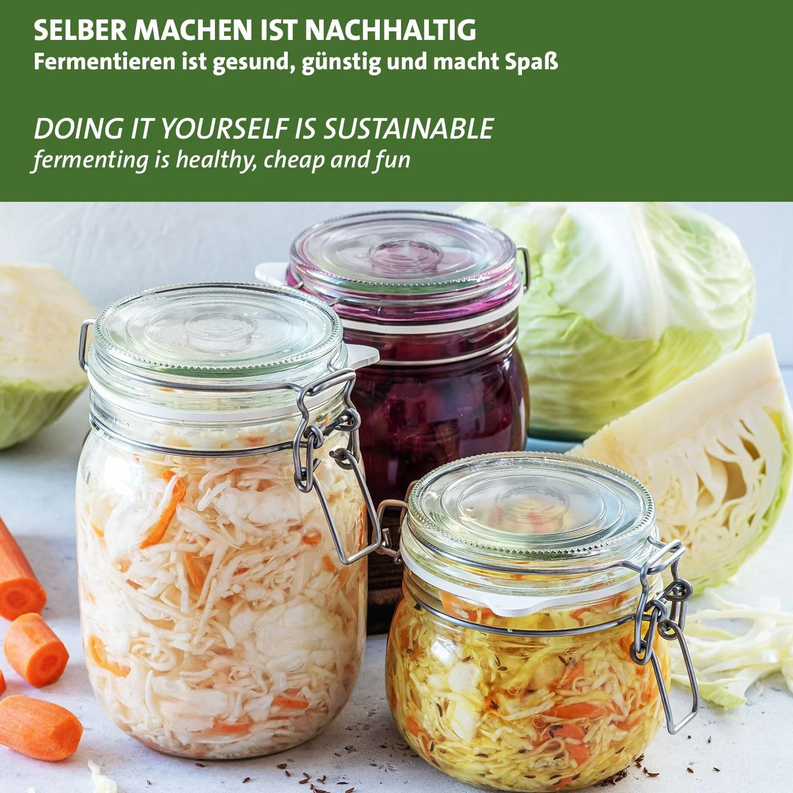Westmark Masy fermentacyjne szklane ciężarki Ø 8 cm 4 szt.