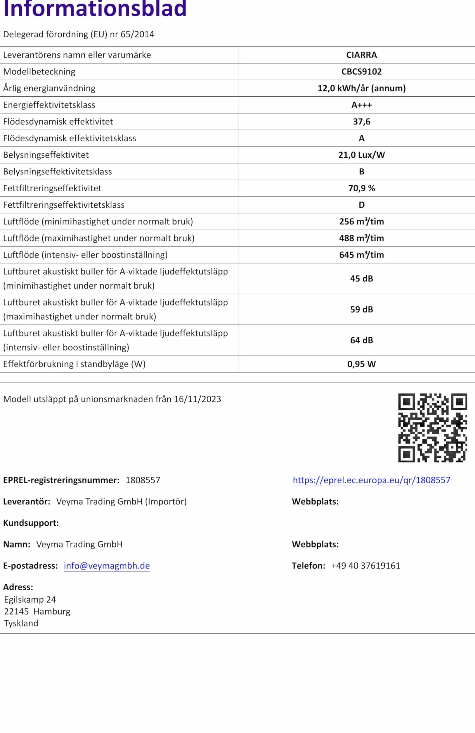 CIARRA CBCS9102 okap kuchenny 90 cm 650 m³/h - wydajność klasy A++ - 4 prędkości - funkcja Boost - cichy okap kuchenny - sterowanie dotykowe - ściemnialna dioda LED - okap ścienny ze stali nierdzewnej