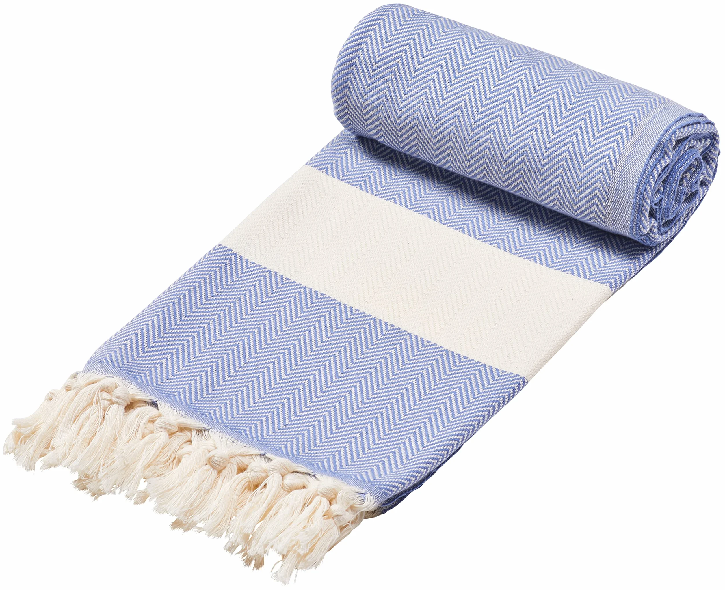 Sowel® Ręcznik plażowy XXL, 100 x 200 cm, ręcznik do sauny, duży, lekki, cienki, ręcznik hammam, fouta, pestemal, dla kobiet i mężczyzn, 100% bawełna, Stone Blue