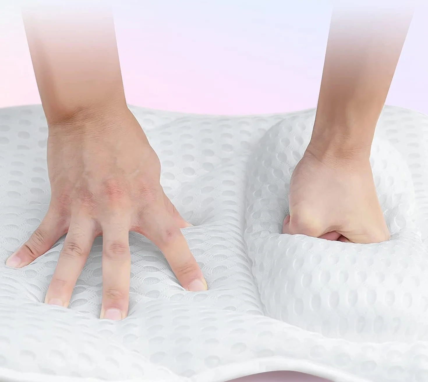 Poduszka do wanny z 6 przyssawkami ergonomiczna technologia oczek powietrza 4D biała