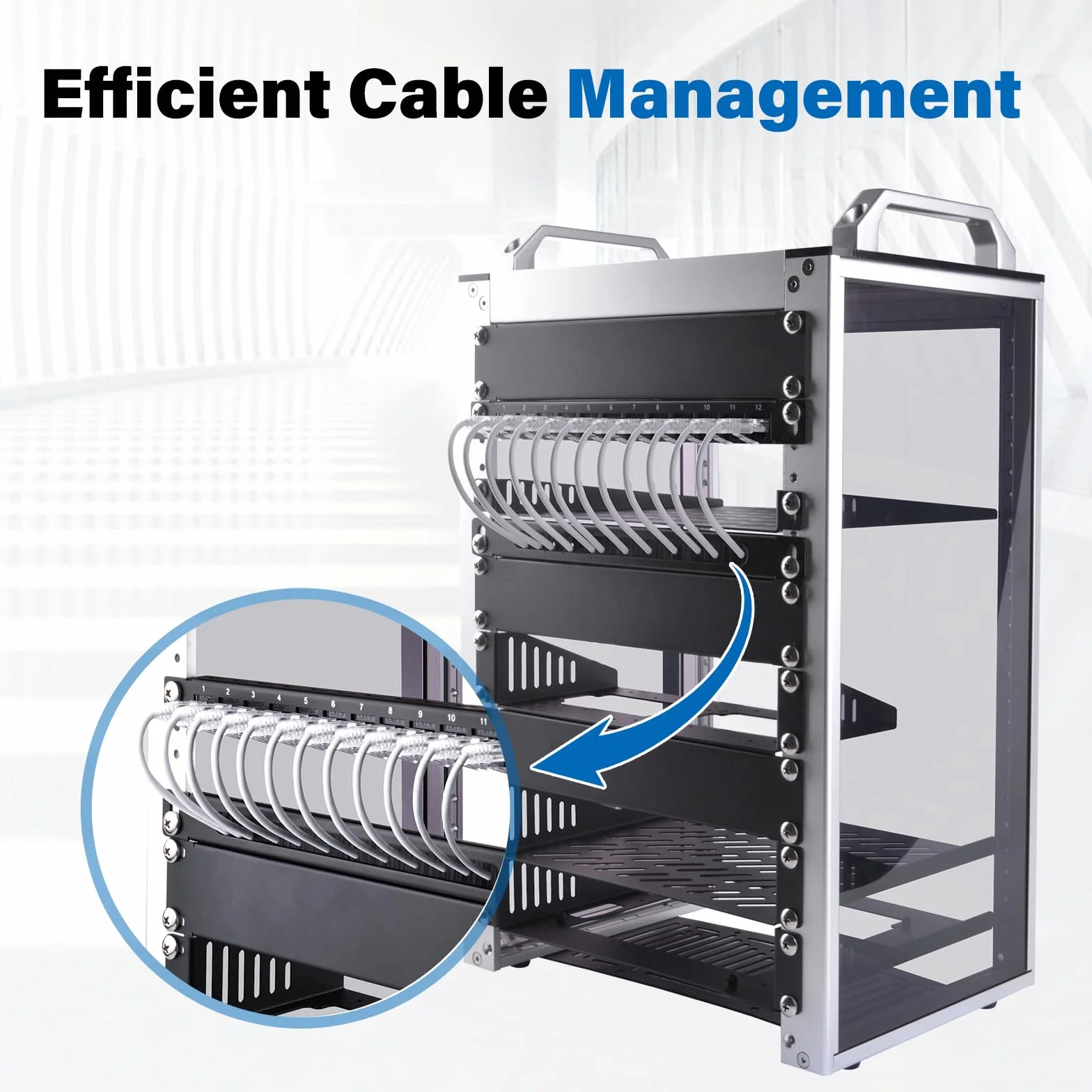 GeeekPi 0.5U Brush Cable Manager Rack Mount Cable Management Panel with Brush Strip for Cable Entry for DeskPi RackMate T1/T0/T2 and 10 inch Server Rack or Network Cabinet