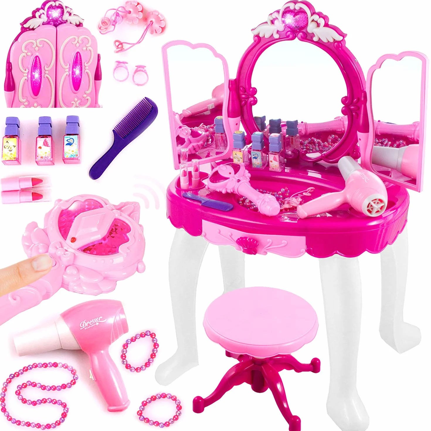 Toaletka dla dziewczynki z magiczną różdżką Kinderplay KP8846