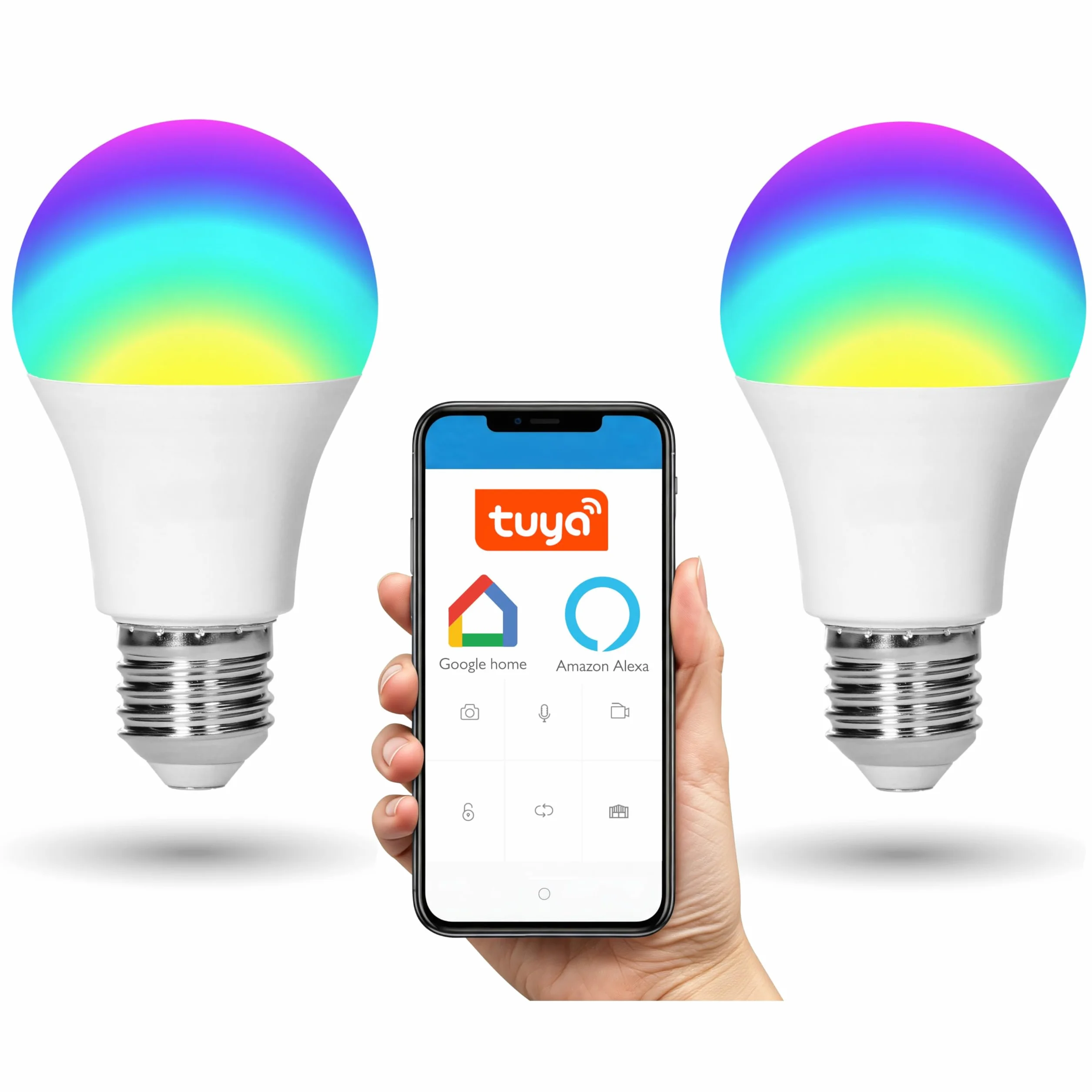 Tuya Smart LED RGB CCT żarówka E27, możliwość ściemniania