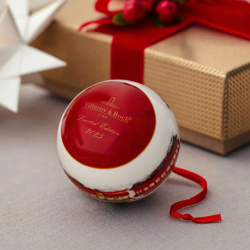Villeroy & Boch - Annual Christmas Edition bombka 2025 kolorowa, świąteczna bombka, ozdoba, ozdoba choinkowa, ozdoba świąteczna, dekoracja świąteczna, przedmiot kolekcjonerski, porcelana Premium
