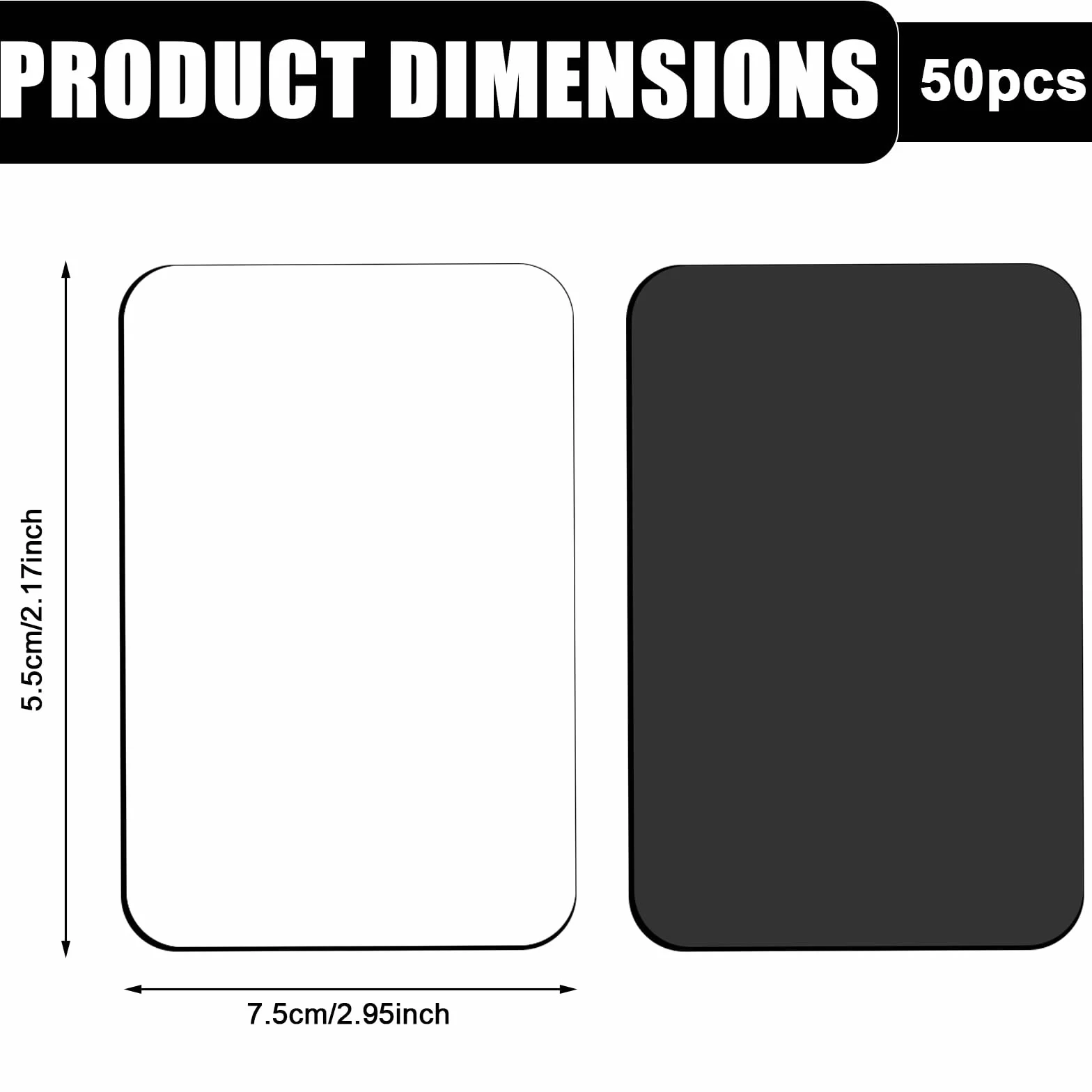 Opakowanie 50 pustych magnesów do sublimacji: 5,5 cm x 7,5 cm, puste magnesy do sublimacji, magnesy dekoracyjne DIY do kuchni, kuchenki mikrofalowej, biura, ściany, drzwi, dekoracja