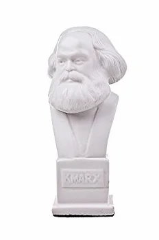 Karl Marks marmurowy popiersie statuetka rzeźba biała 12 cm