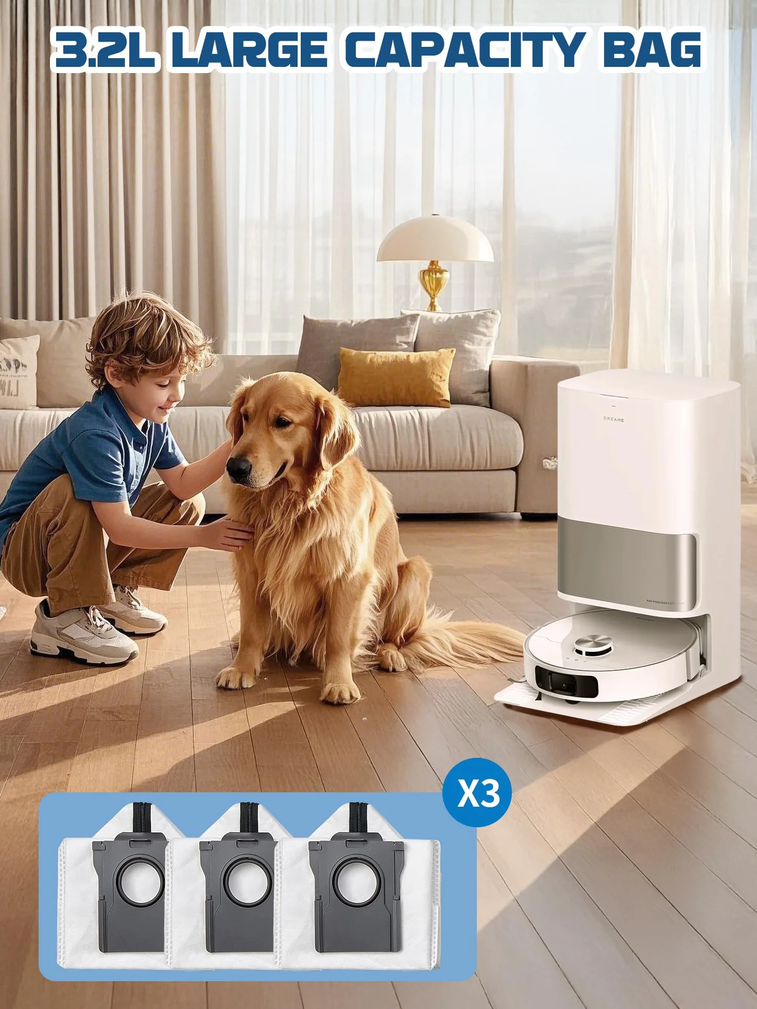 Worki do odkurzacza wielokrotnego użytku Dreame L40s Pro Ultra X50 X40 Ultra L10s Ultra Gen 2 L10s Pro Ultra L50 L40 Ultra Mova E30 Ultra V50 P50 P10