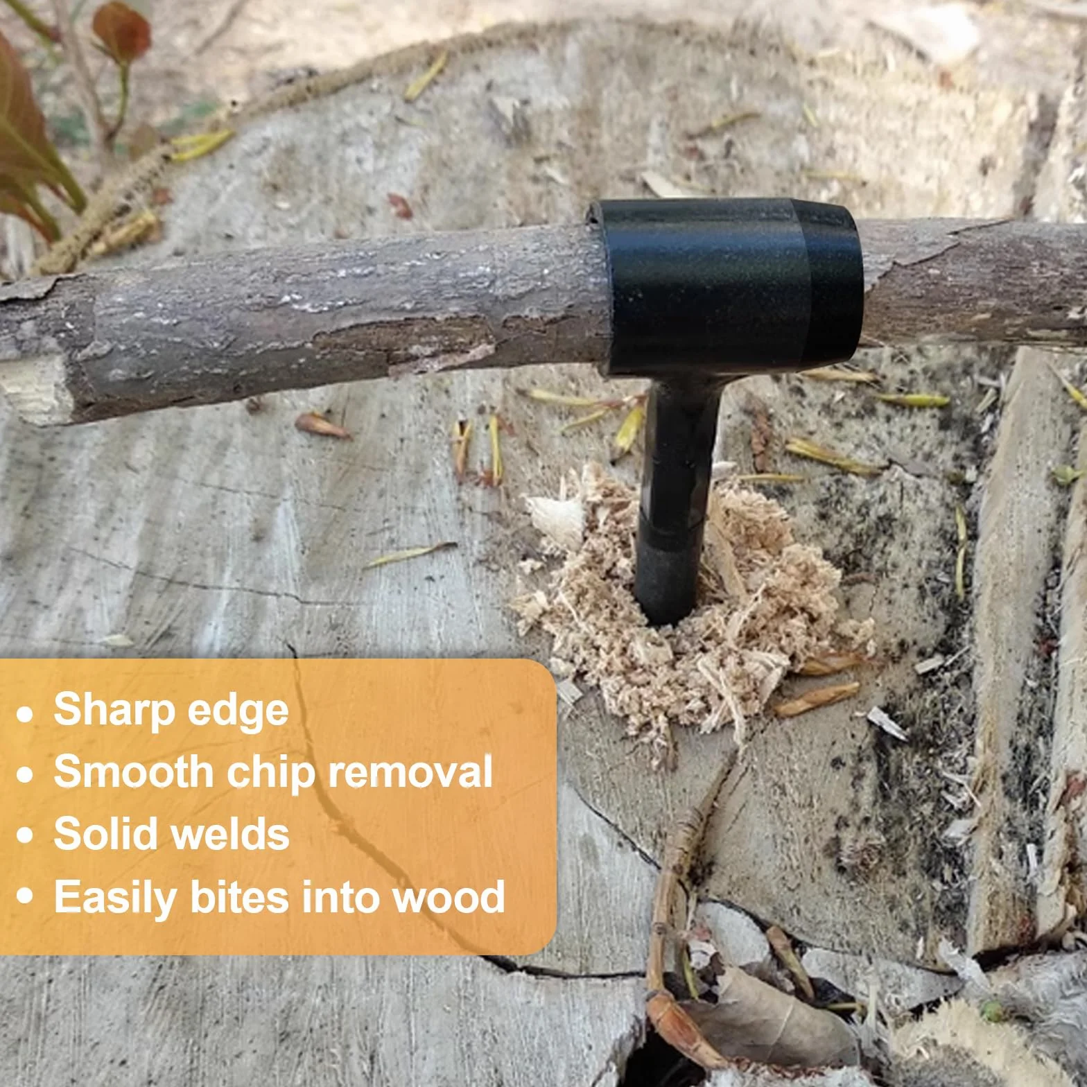 EFUTURETIME Ręczne wiertło bushcraft do drewna, średnica 10 x 230 mm, wielofunkcyjne wiertło bushcraft, wiertło do drewna z uchem szkockim, ręczne wiertło do drewna do obróbki drewna, survivalu na