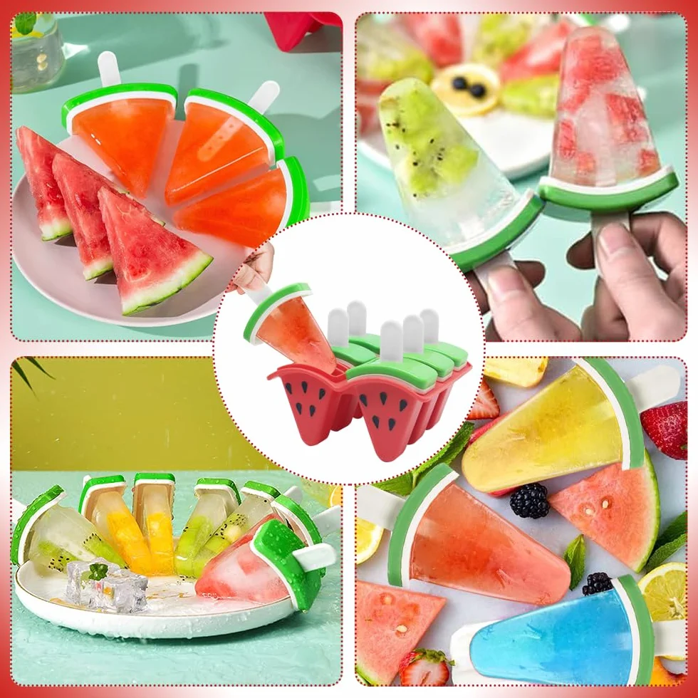 Forma do lodów, foremki do lodów wielokrotnego użytku, silikonowe foremki do popsicle, 6 sztuk, do lodów domowych, sorbet, jogurtu, soku