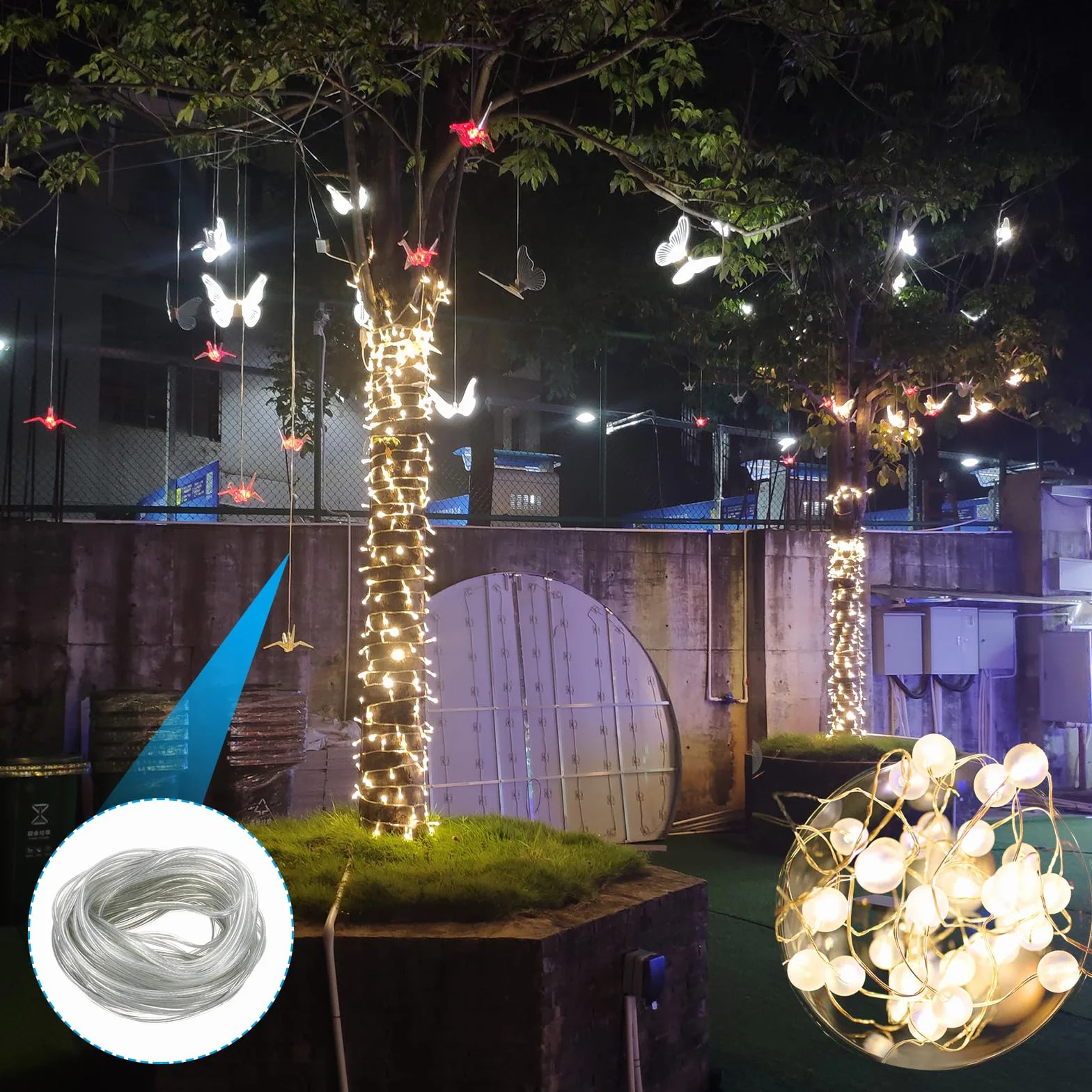 PATIKIL 32,8 ft 20/2 kabel powlekany PCW, 300 V, izolowany, odporny na wysokie temperatury, elastyczny kabel do drutu LED, kabla audio, głośnika, przezroczysty, z certyfikatem UL